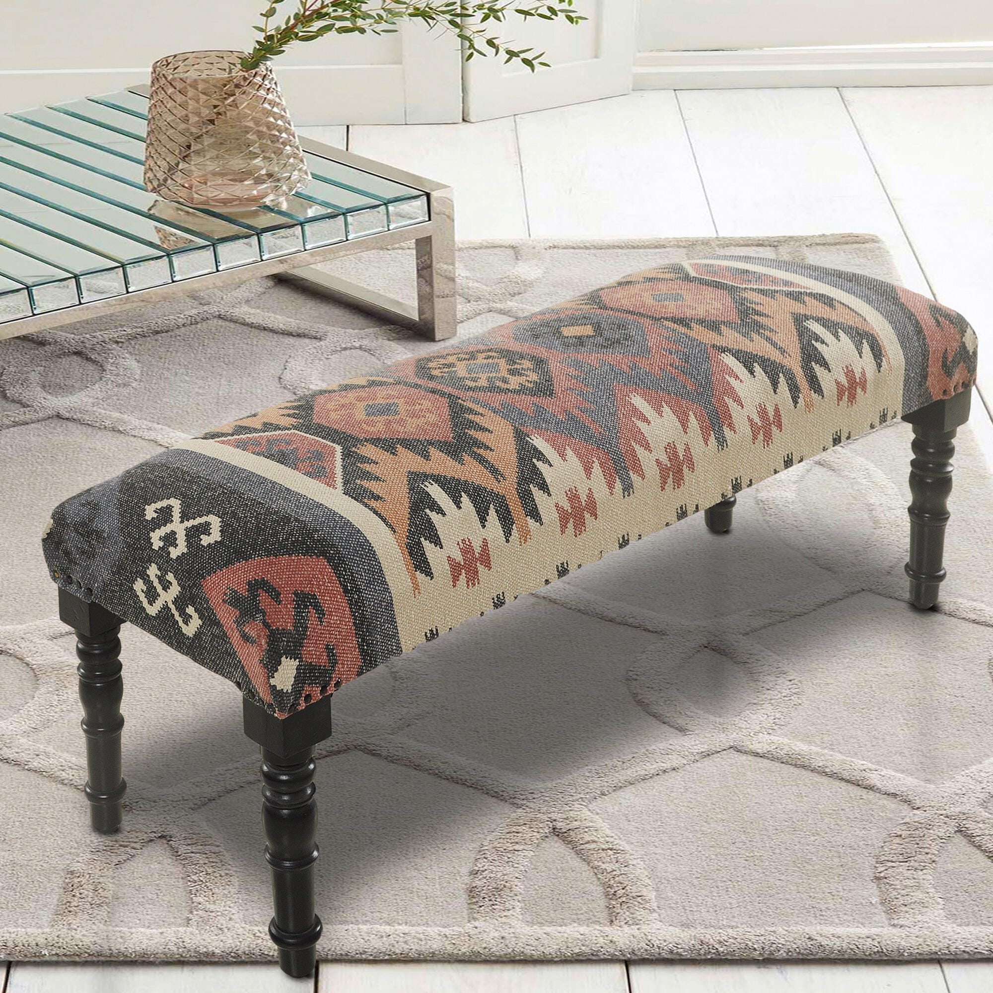 LR Home Kilim Bench, , large