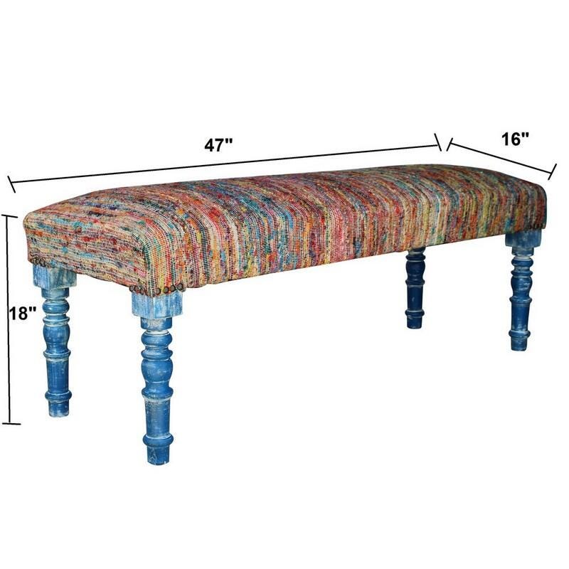 LR Home Striped Bench, , large