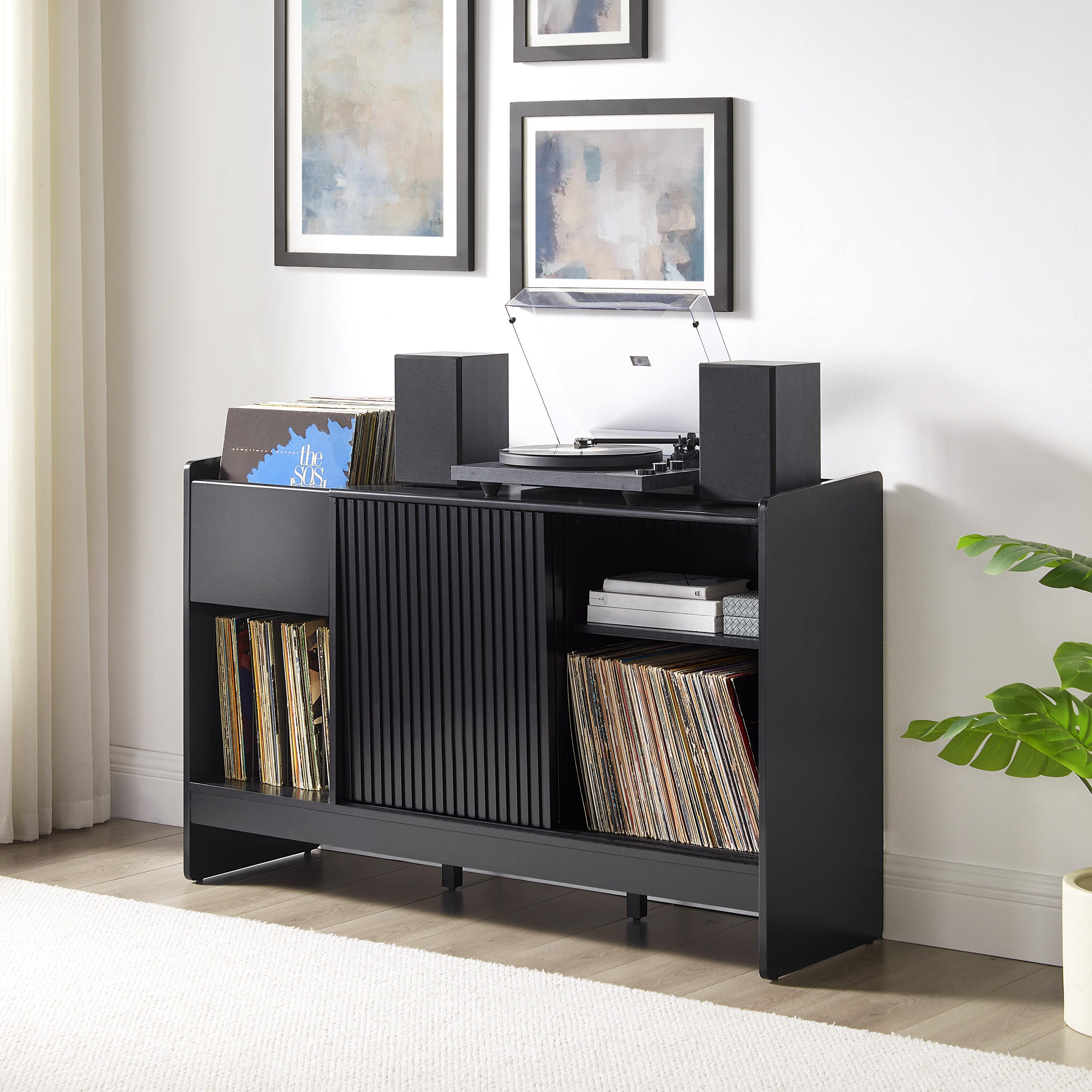 Crosley Furniture Arden 52" Record Player Cabinet, , large