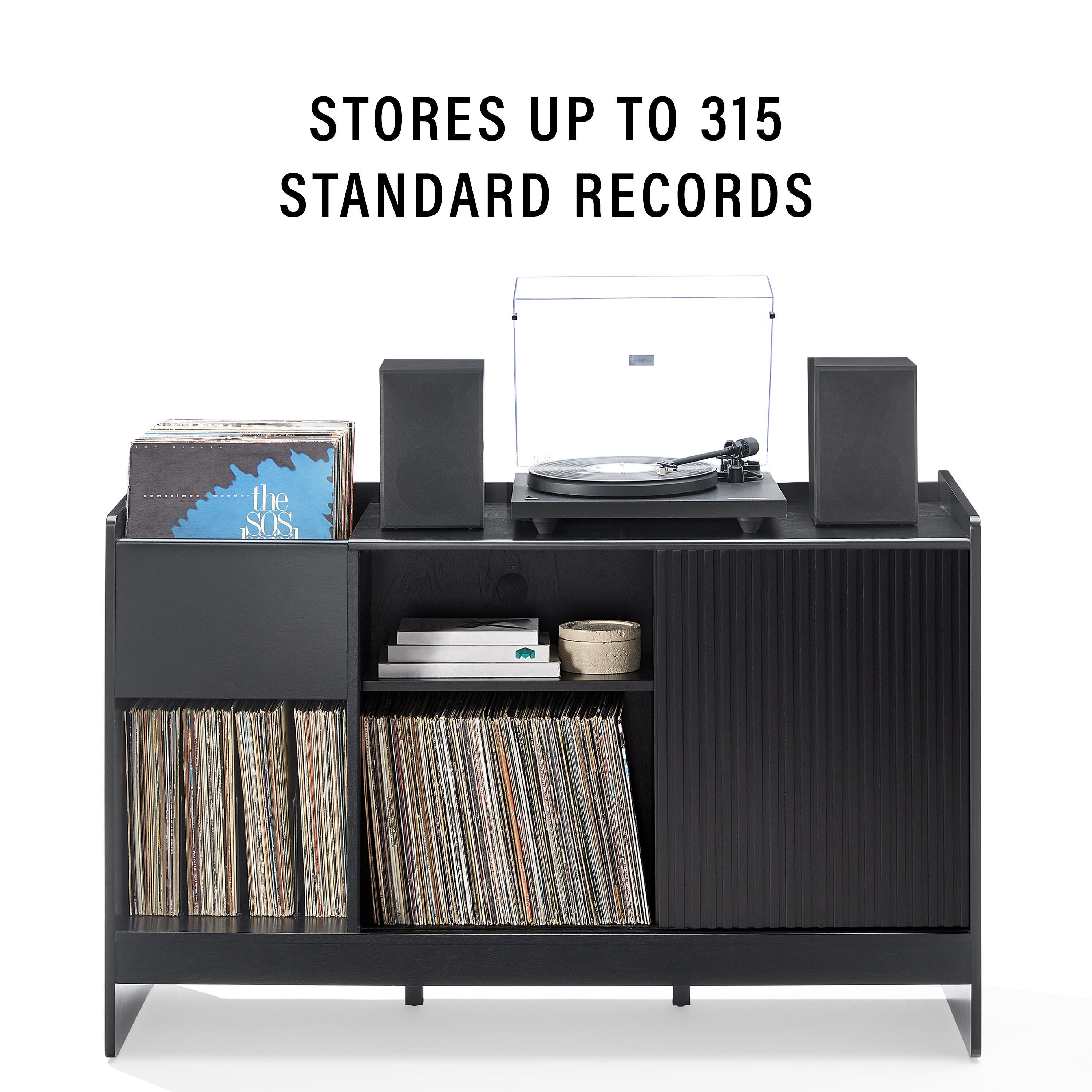 Crosley Furniture Arden 52" Record Player Cabinet, , large