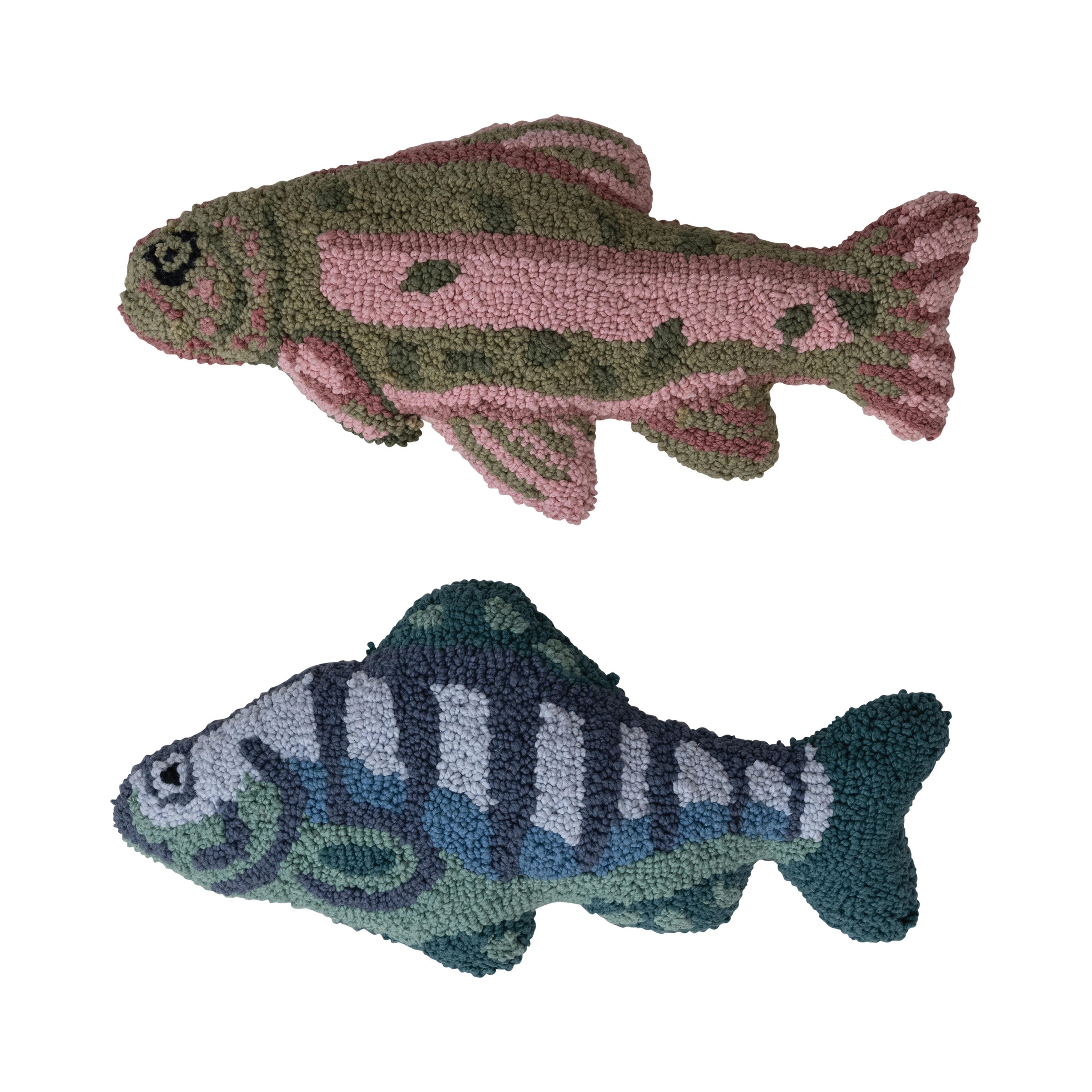 Storied Home Fish Shaped Decorative Throw Pillow (Set of 2), , large