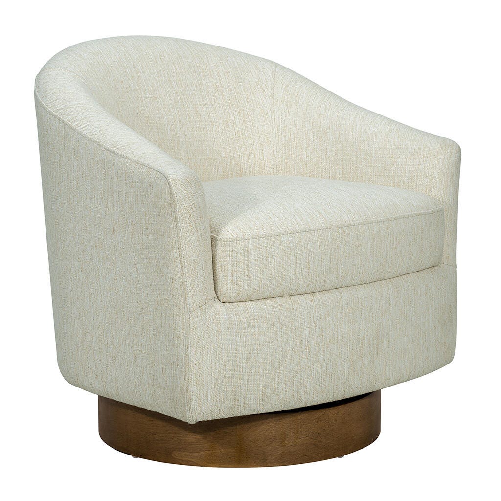 Madison Park Ashton Swivel Chair, Cream, large