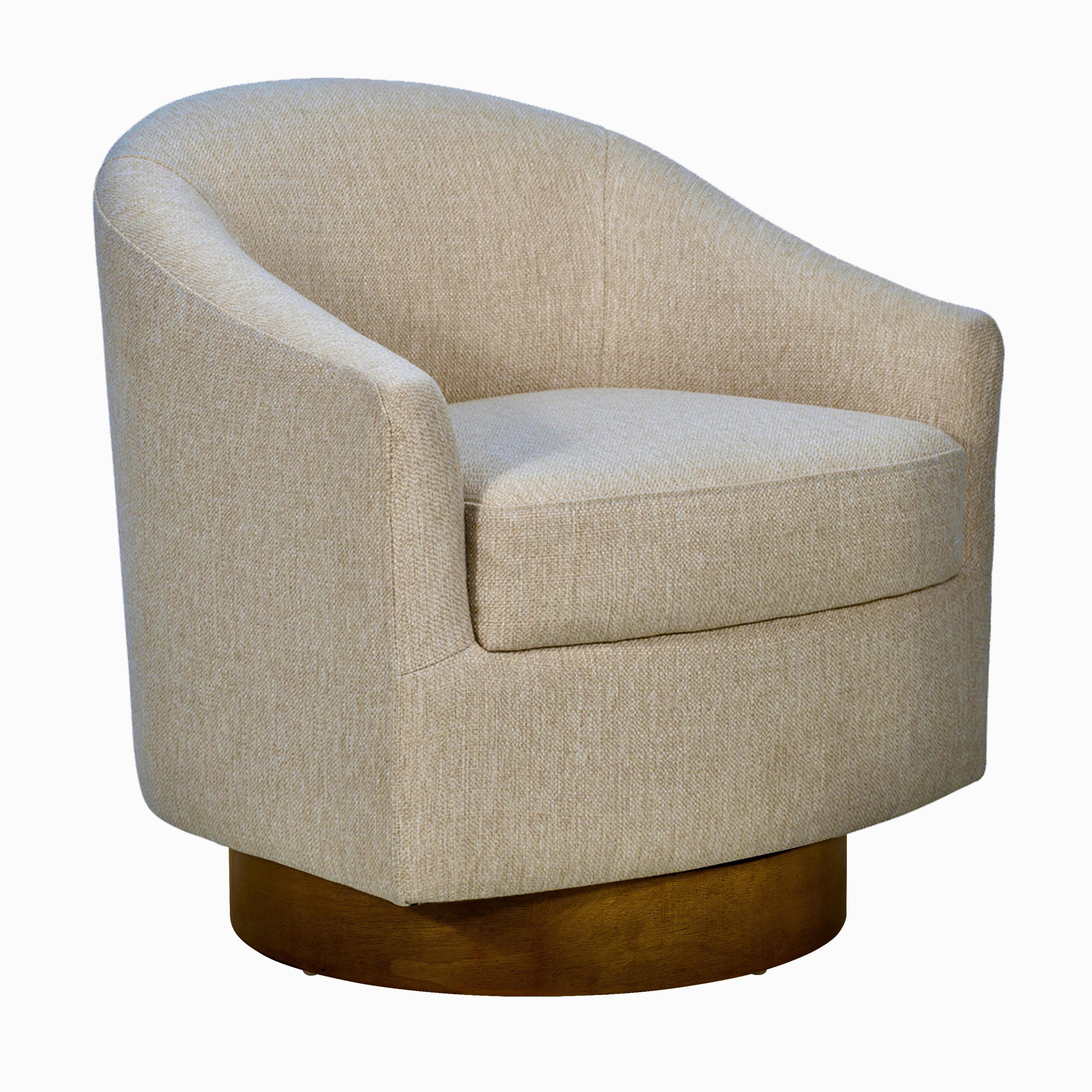 Madison Park Ashton Swivel Chair, Natural, large