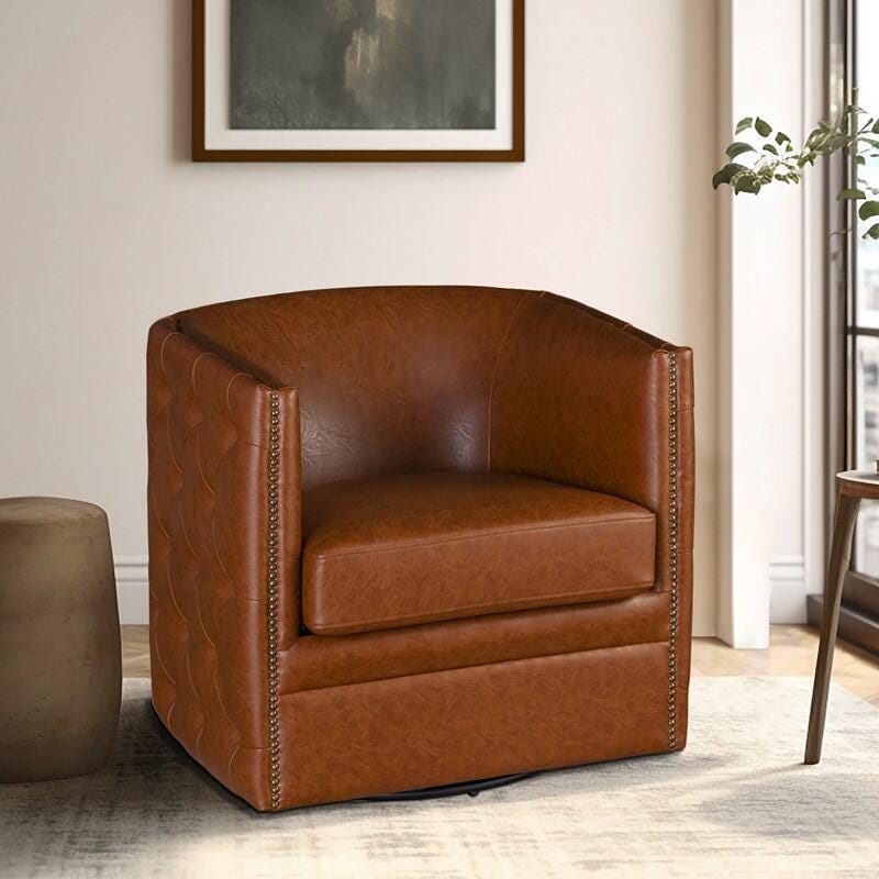 Madison Park Capstone Swivel Chair, , rollover