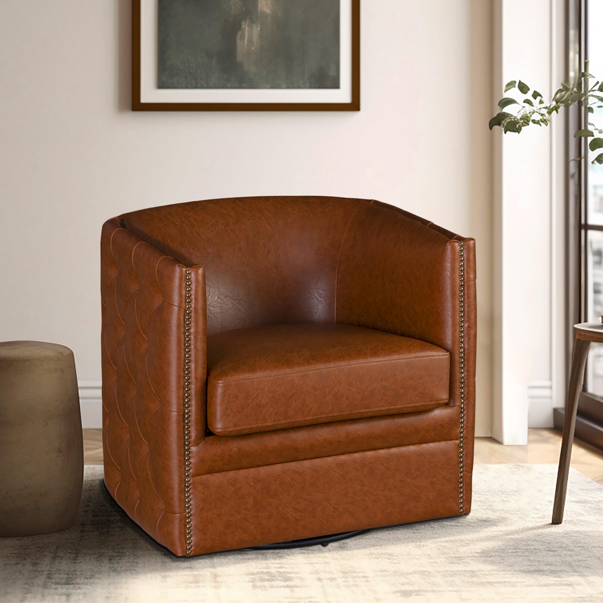 Madison Park Capstone Swivel Chair, , large