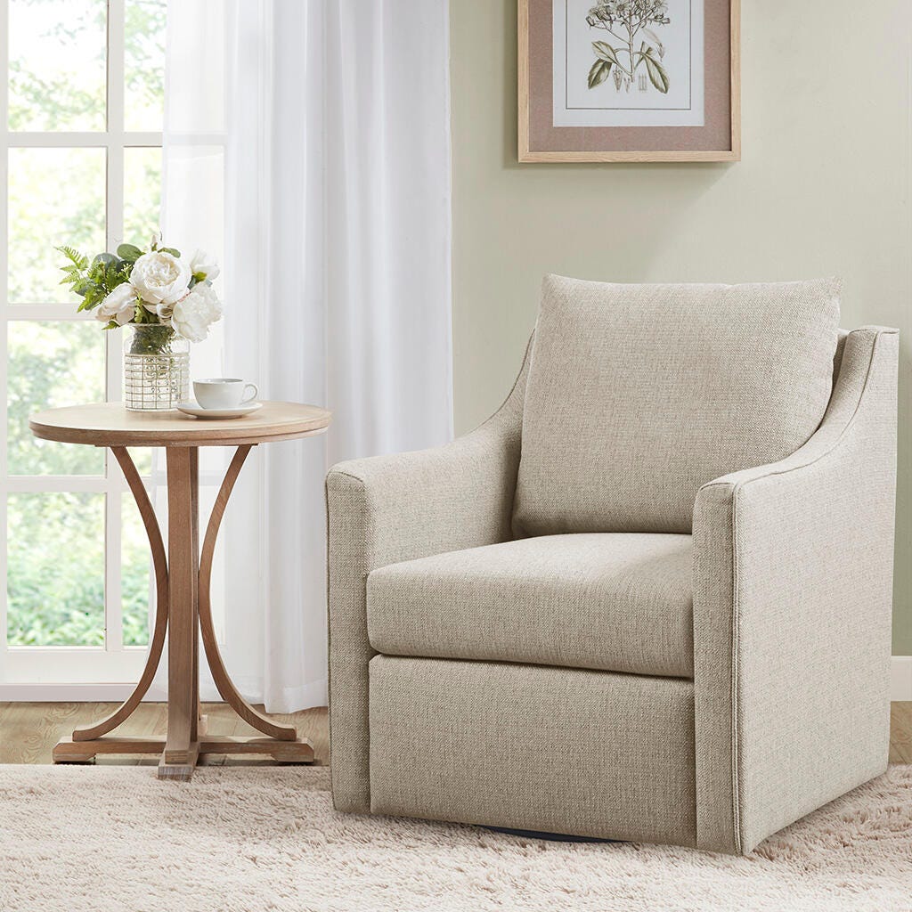 Martha Stewart Christian Swivel Armchair, , large