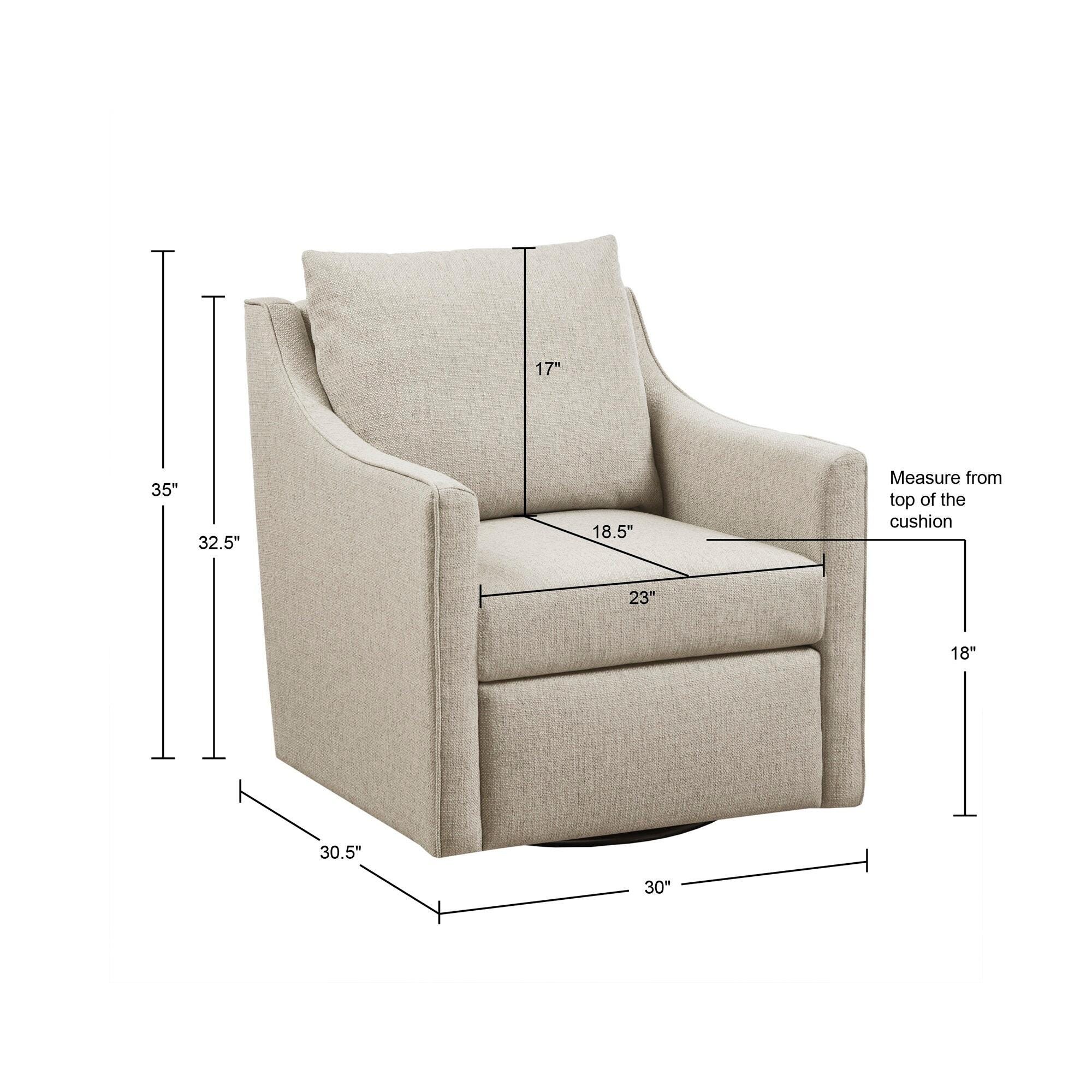 Martha Stewart Christian Swivel Armchair, , large