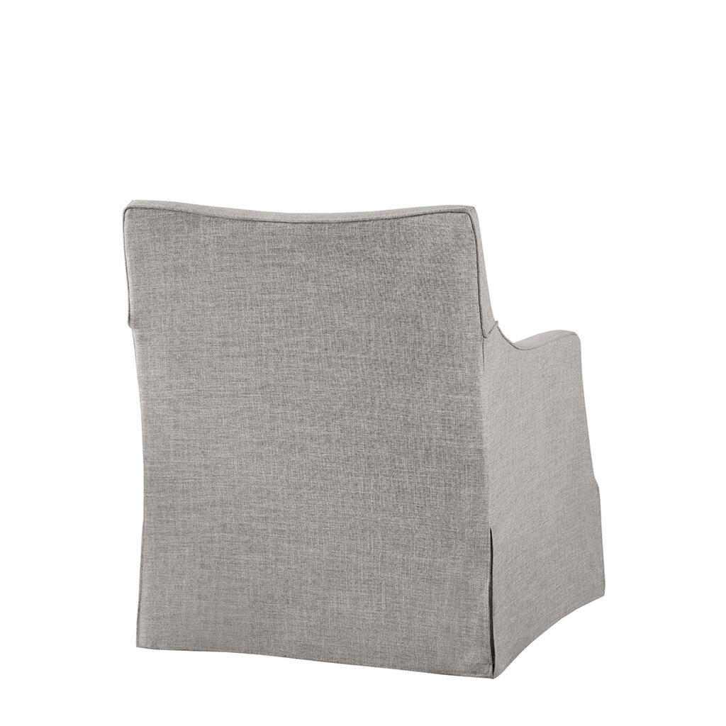 Martha Stewart London Swivel Armchair, Gray, large