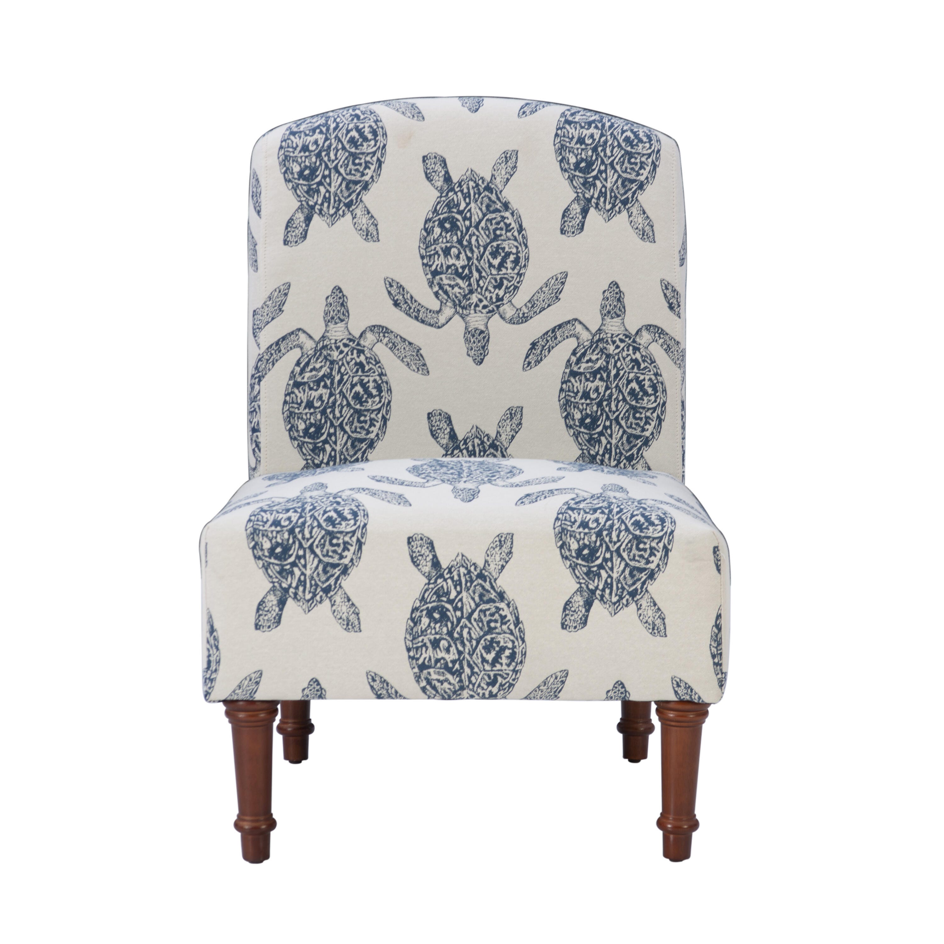 Linon Conroe Accent Chair, Blue, large