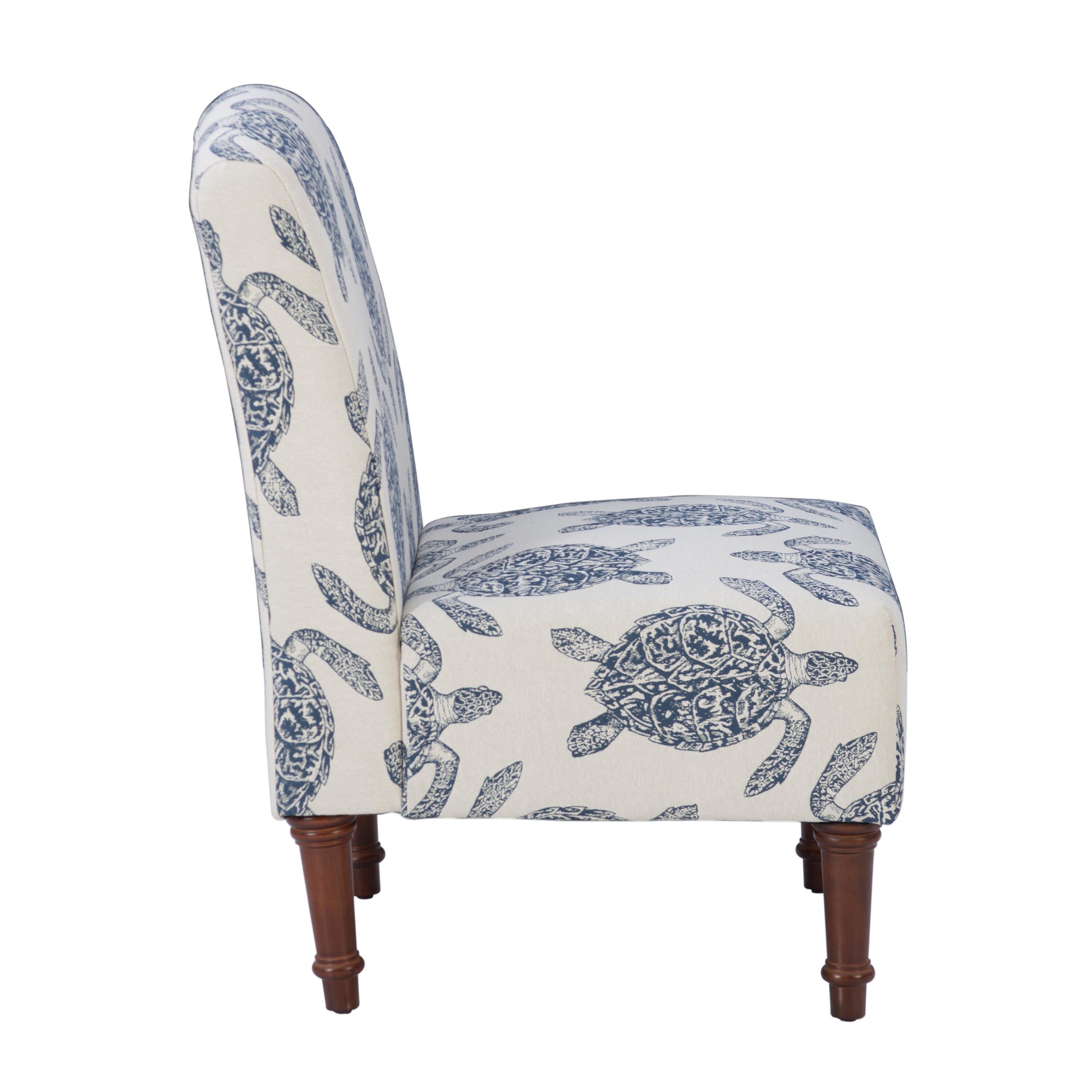 Linon Conroe Accent Chair, Blue, large