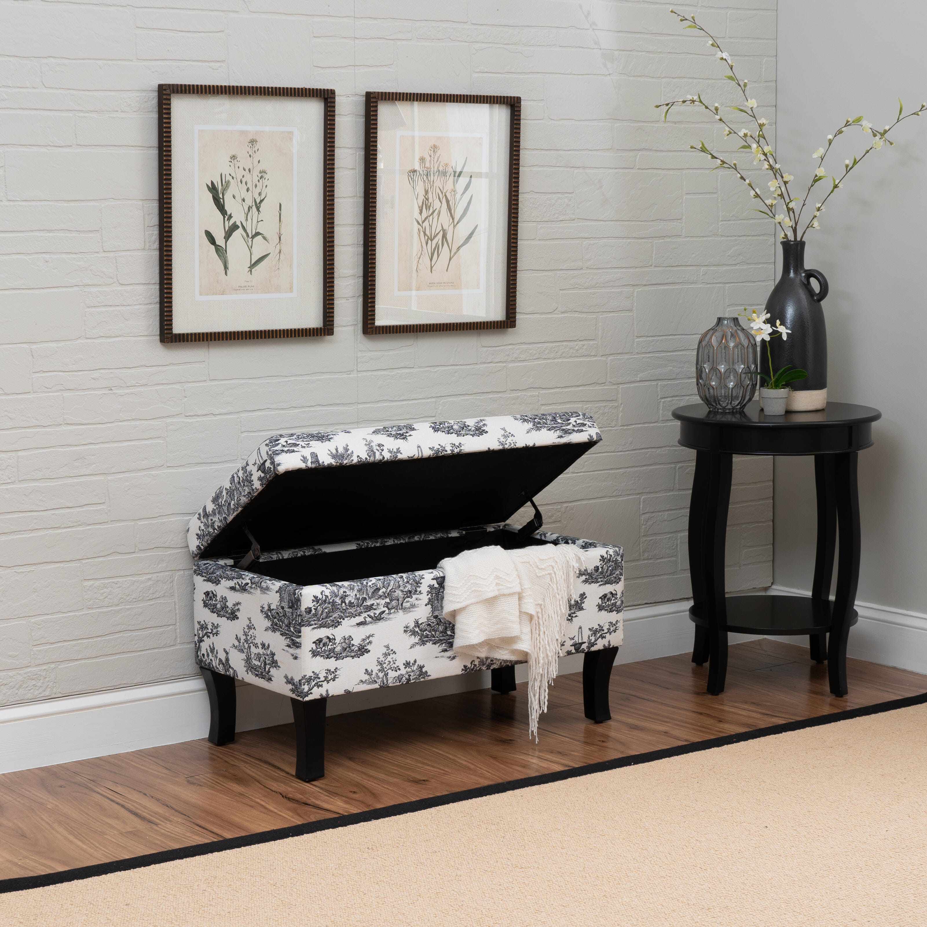 Linon Stephanie Storage Bench, , large