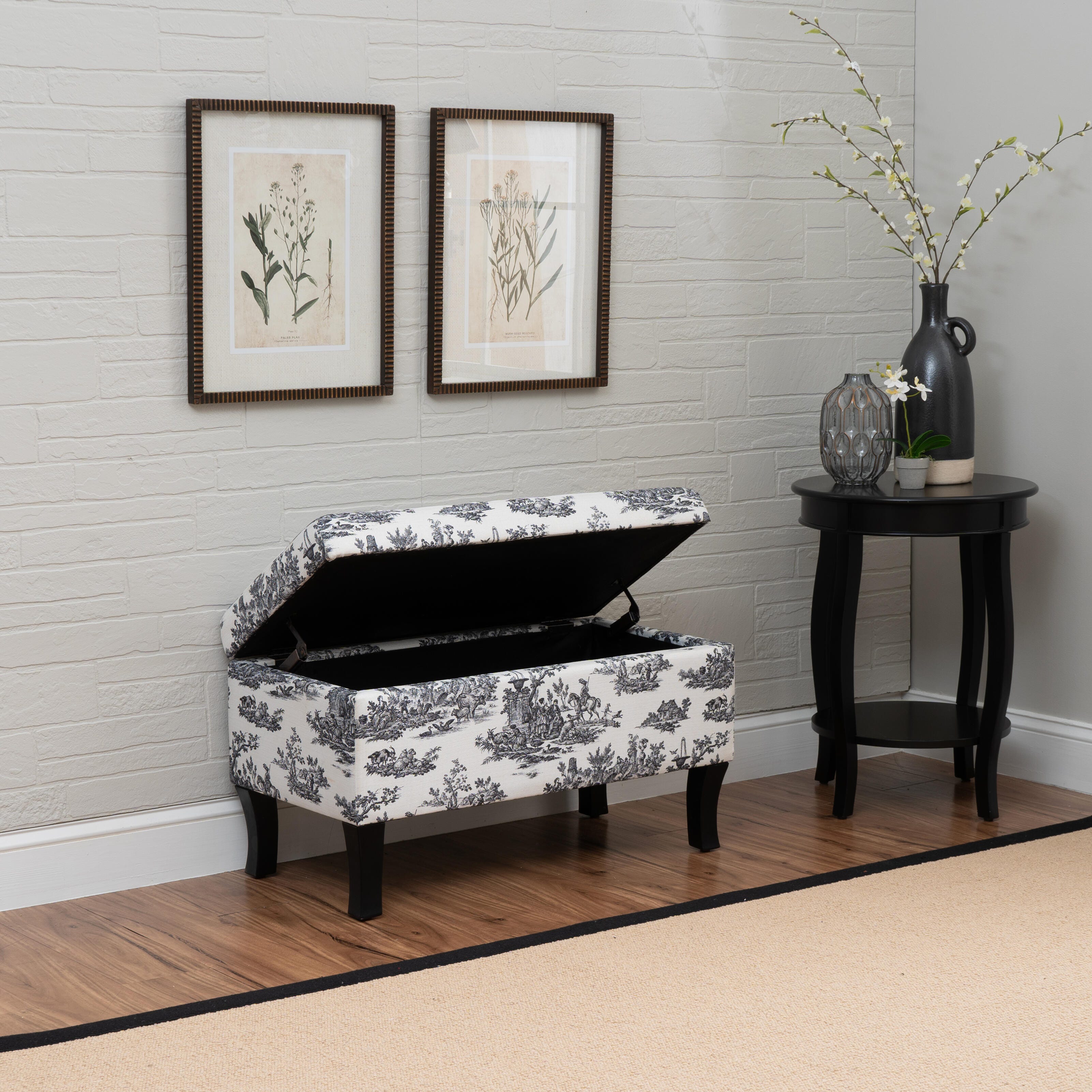 Linon Stephanie Storage Bench, , large