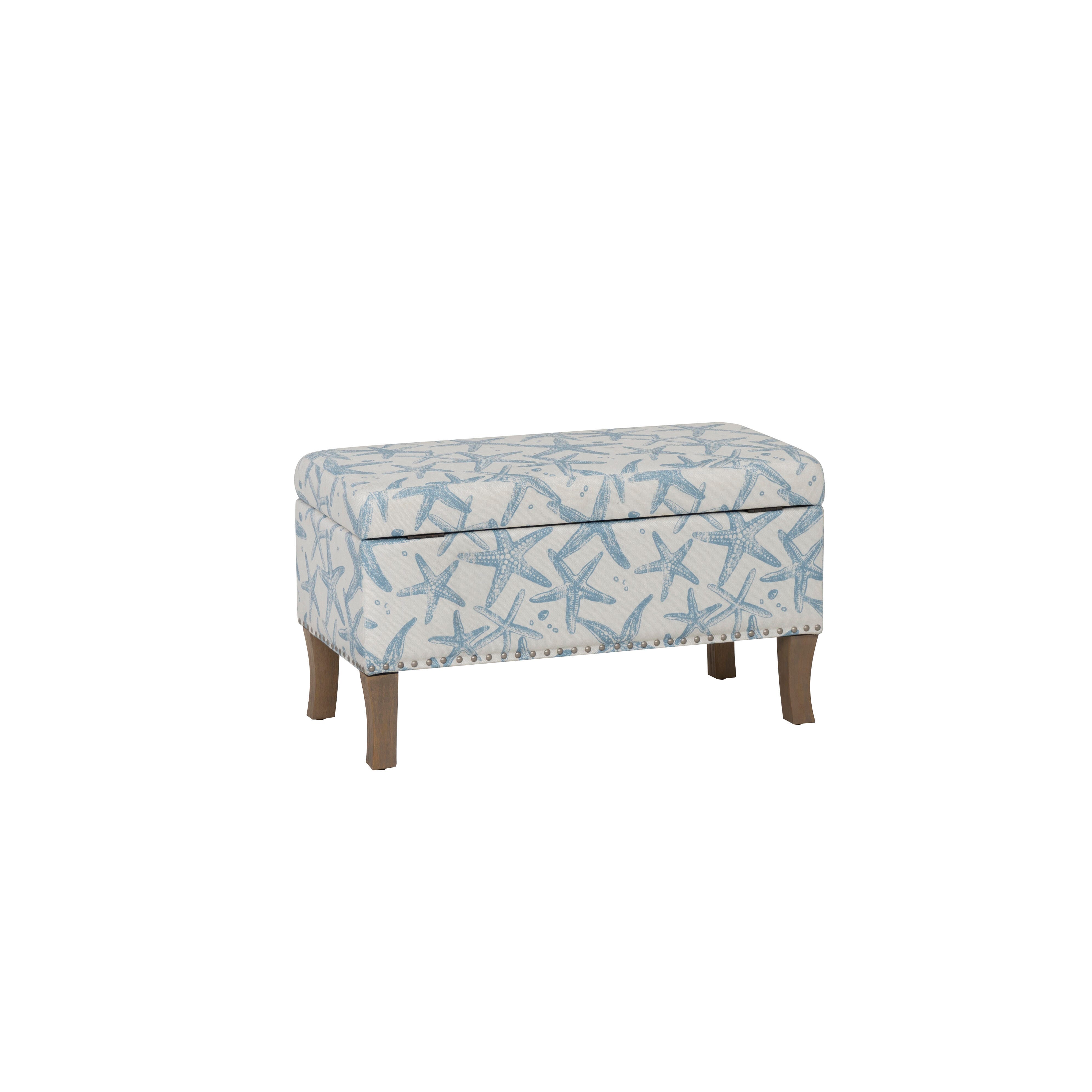 Linon Stephanie Starfish Storage Bench, , large