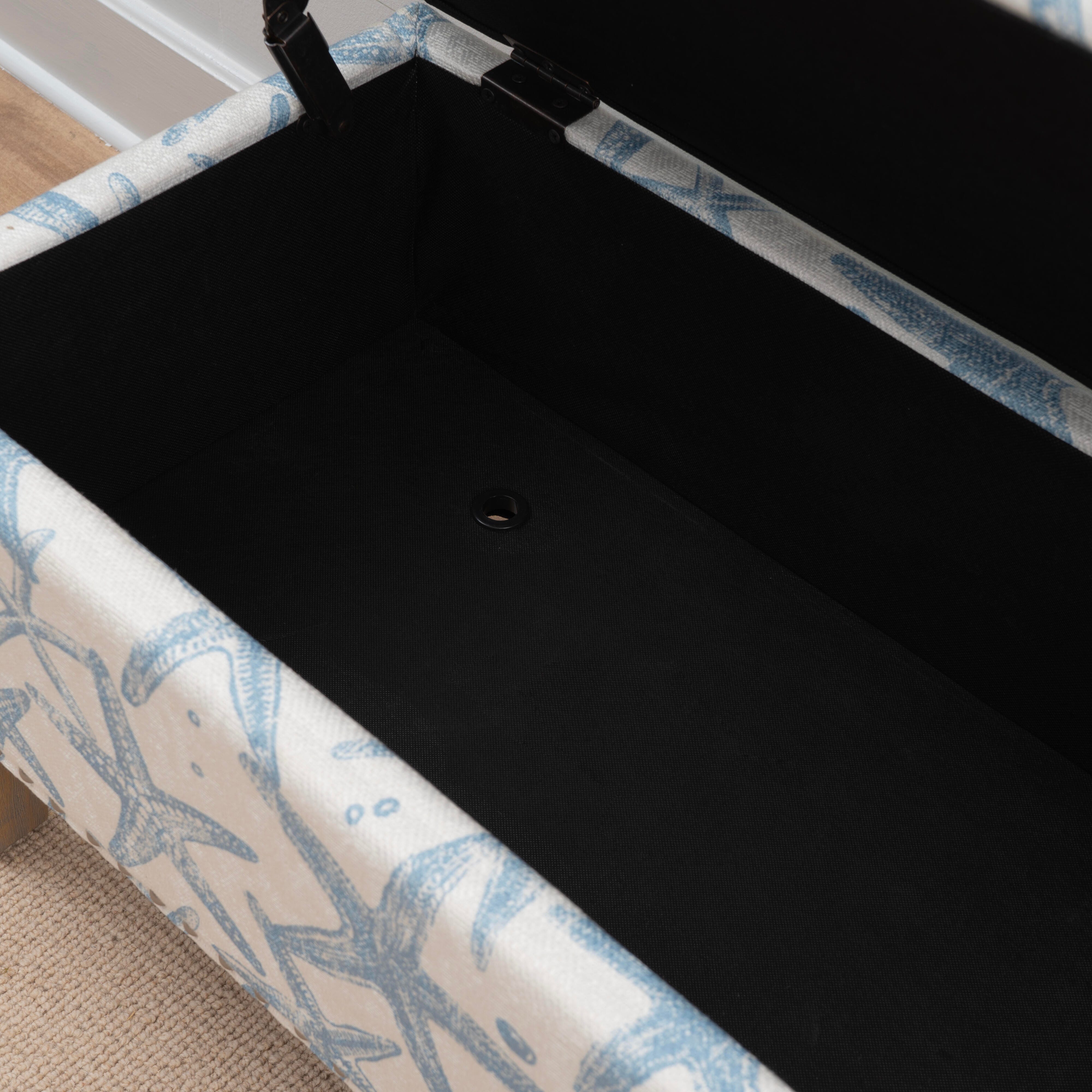 Linon Stephanie Starfish Storage Bench, , large