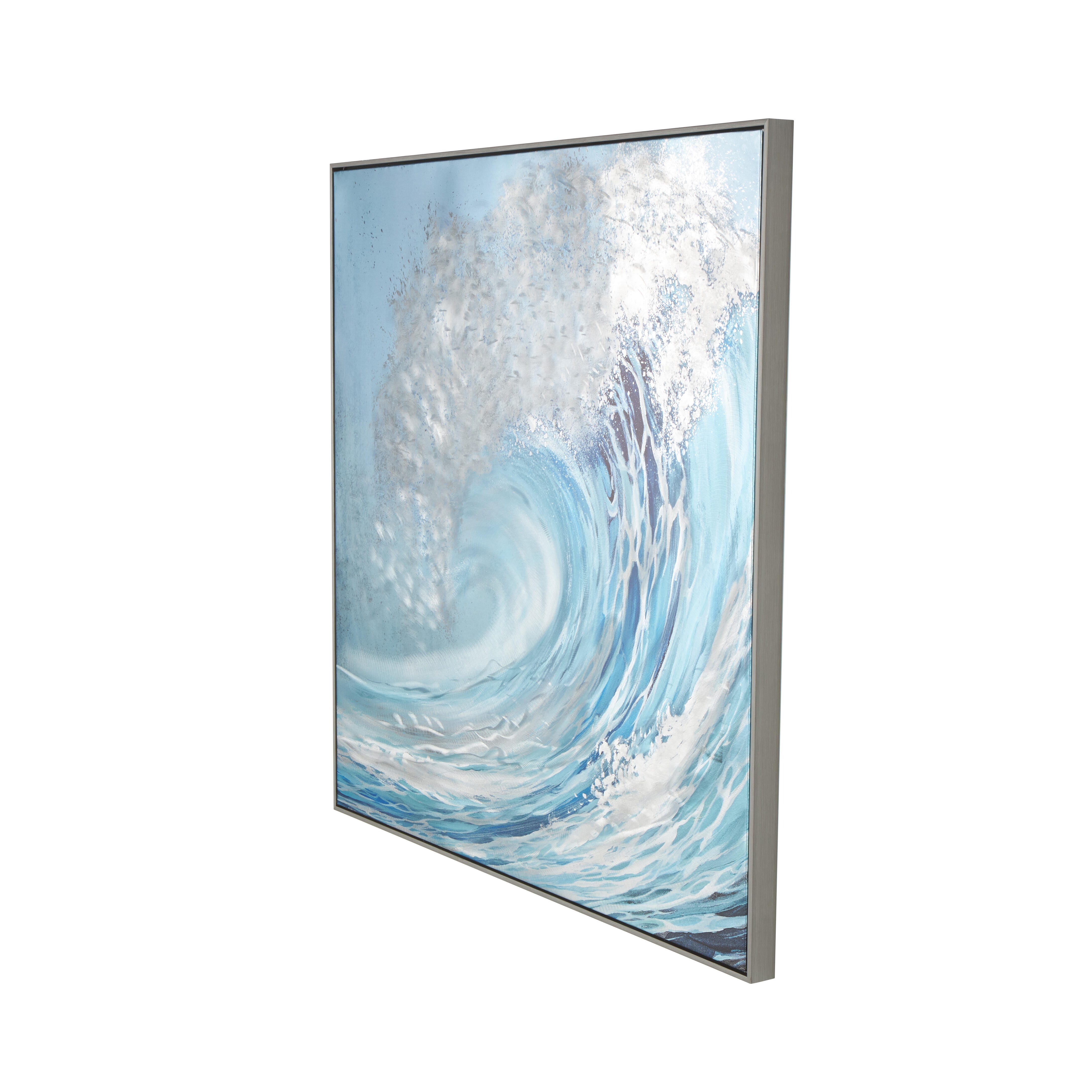 Bayberry Lane Nautical Wave Framed Wall Art 40" x 40", , large