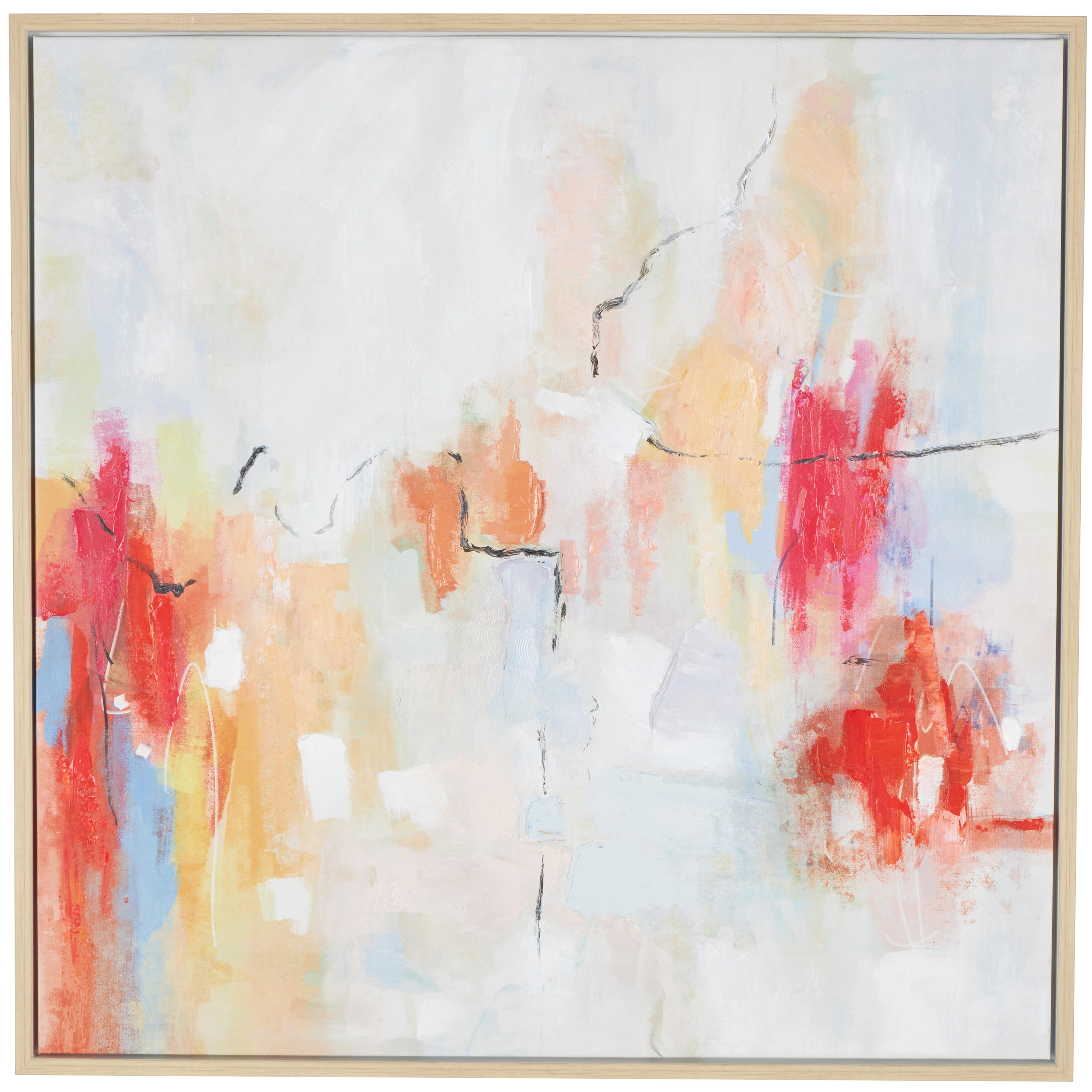 Bayberry Lane Watercolor Blotch Framed Wall Art 40" x 40", , large