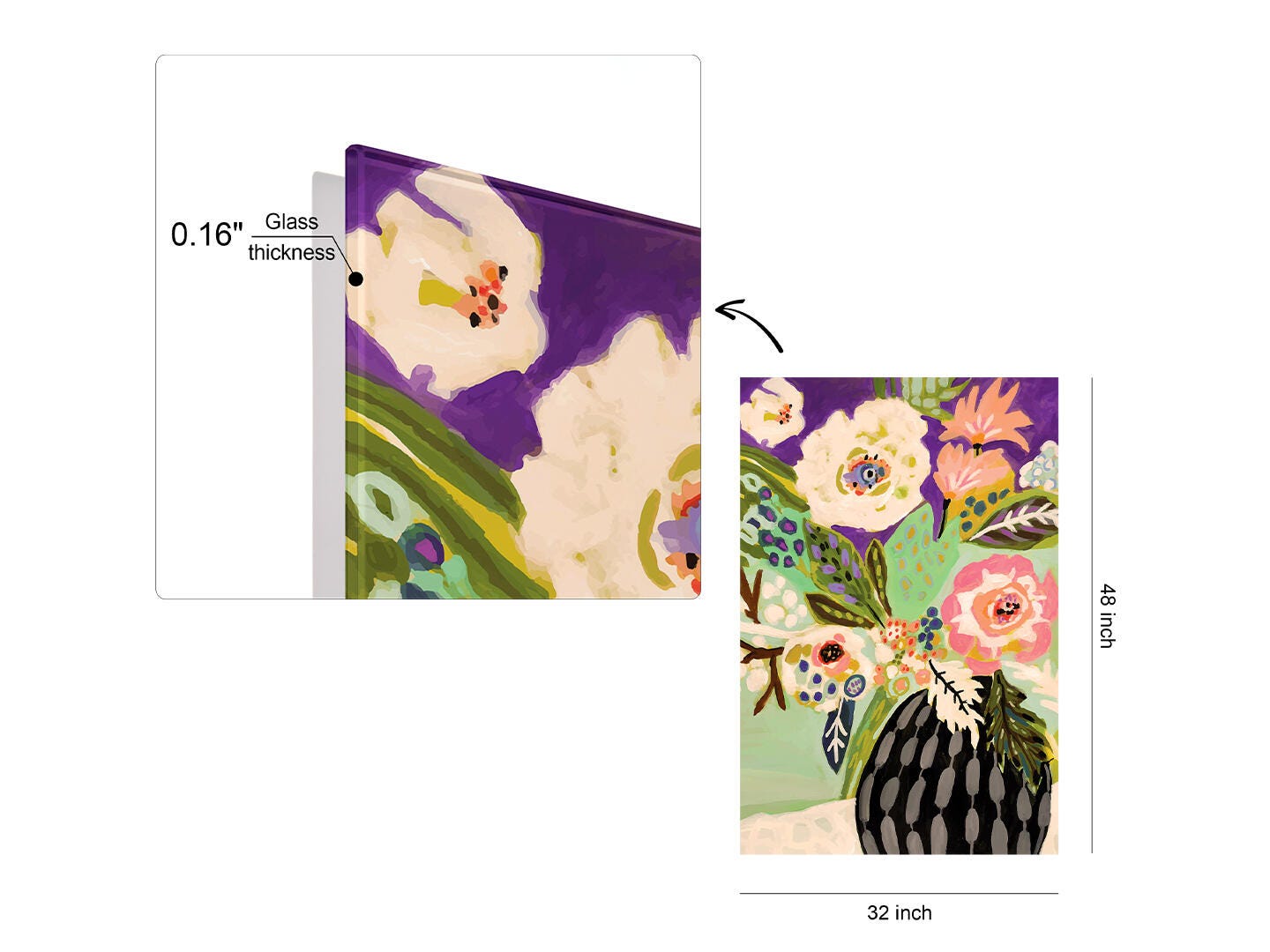Empire Art Direct Floral Wall Art 48" x 32", , large