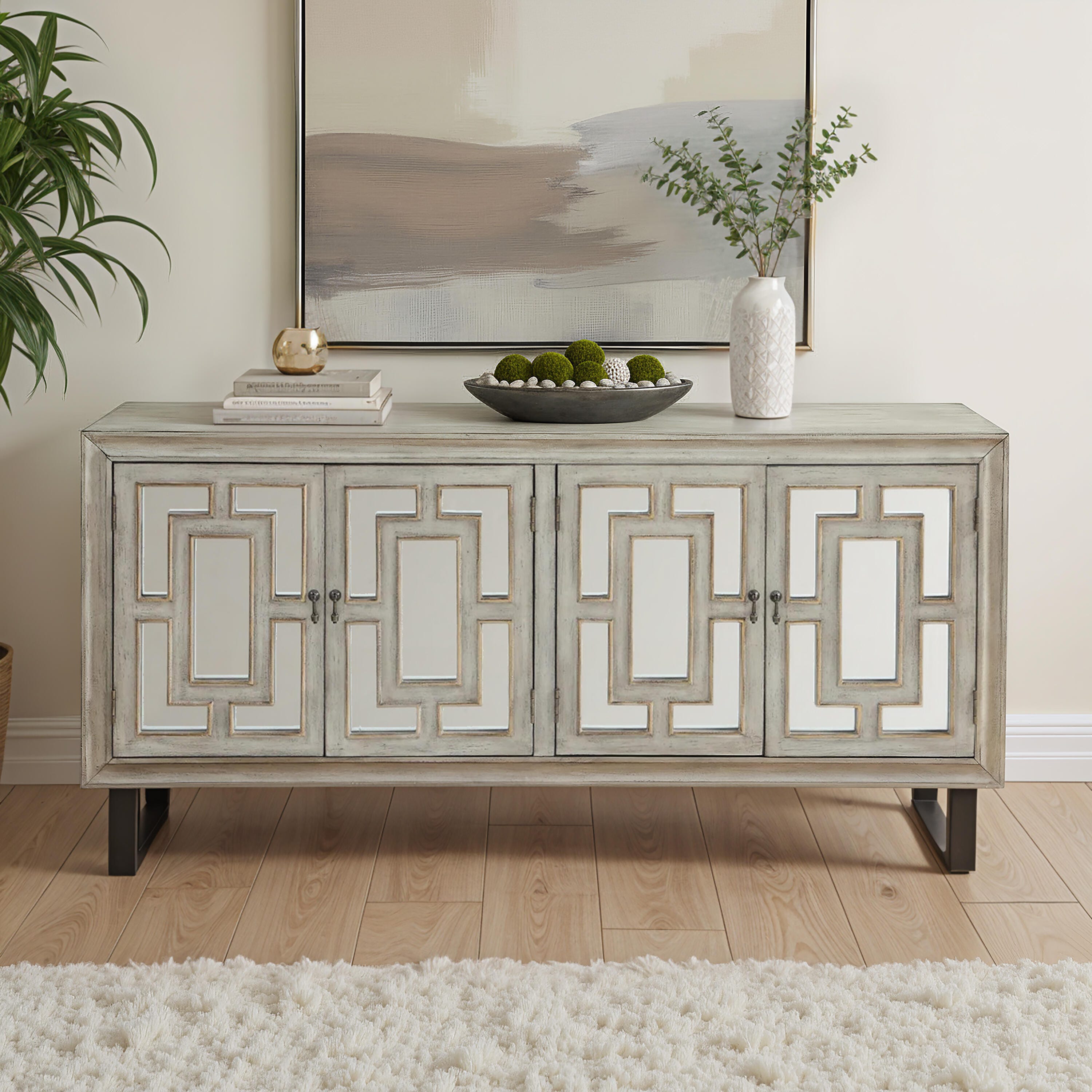 Linon Tamara 70" Accent Cabinet, , large