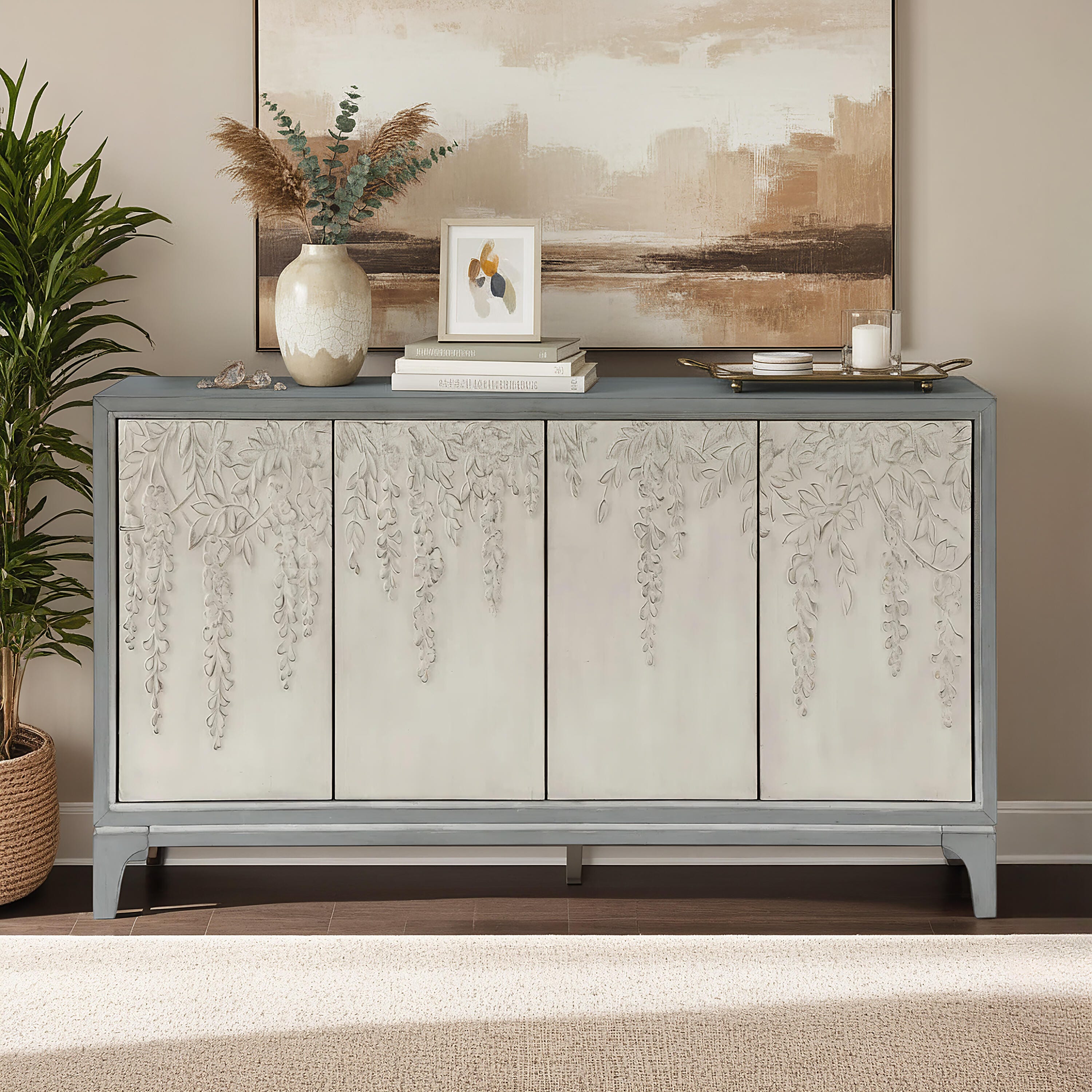 Linon Cragen 60" Accent Cabinet, , large