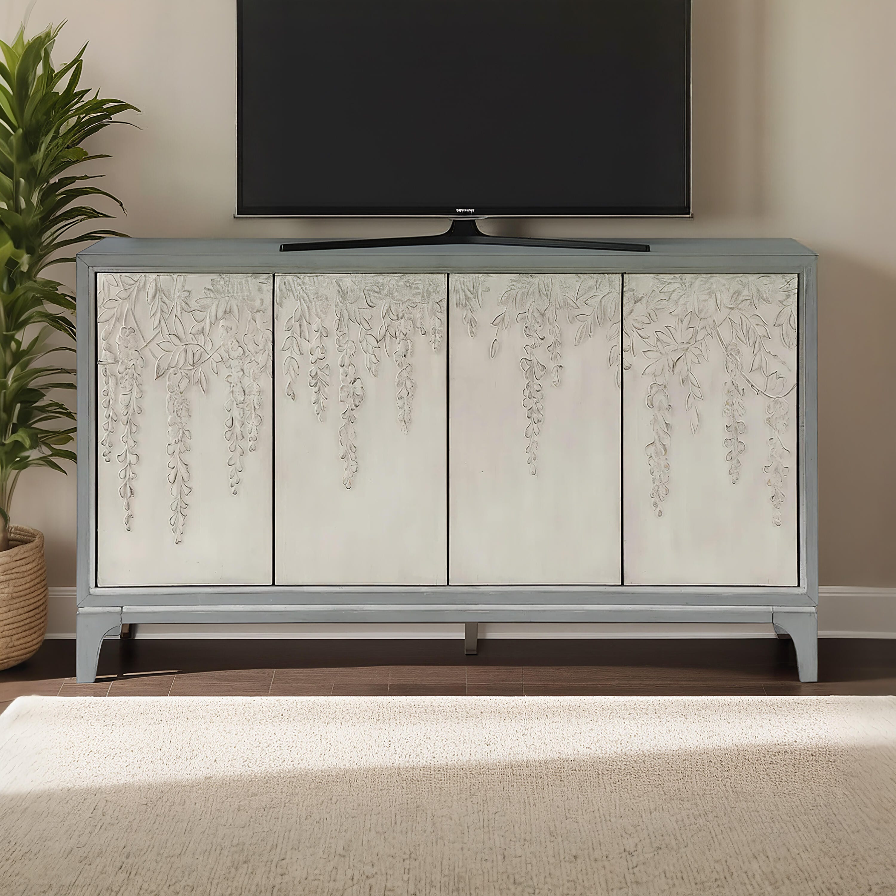 Linon Cragen 60" Accent Cabinet, , large