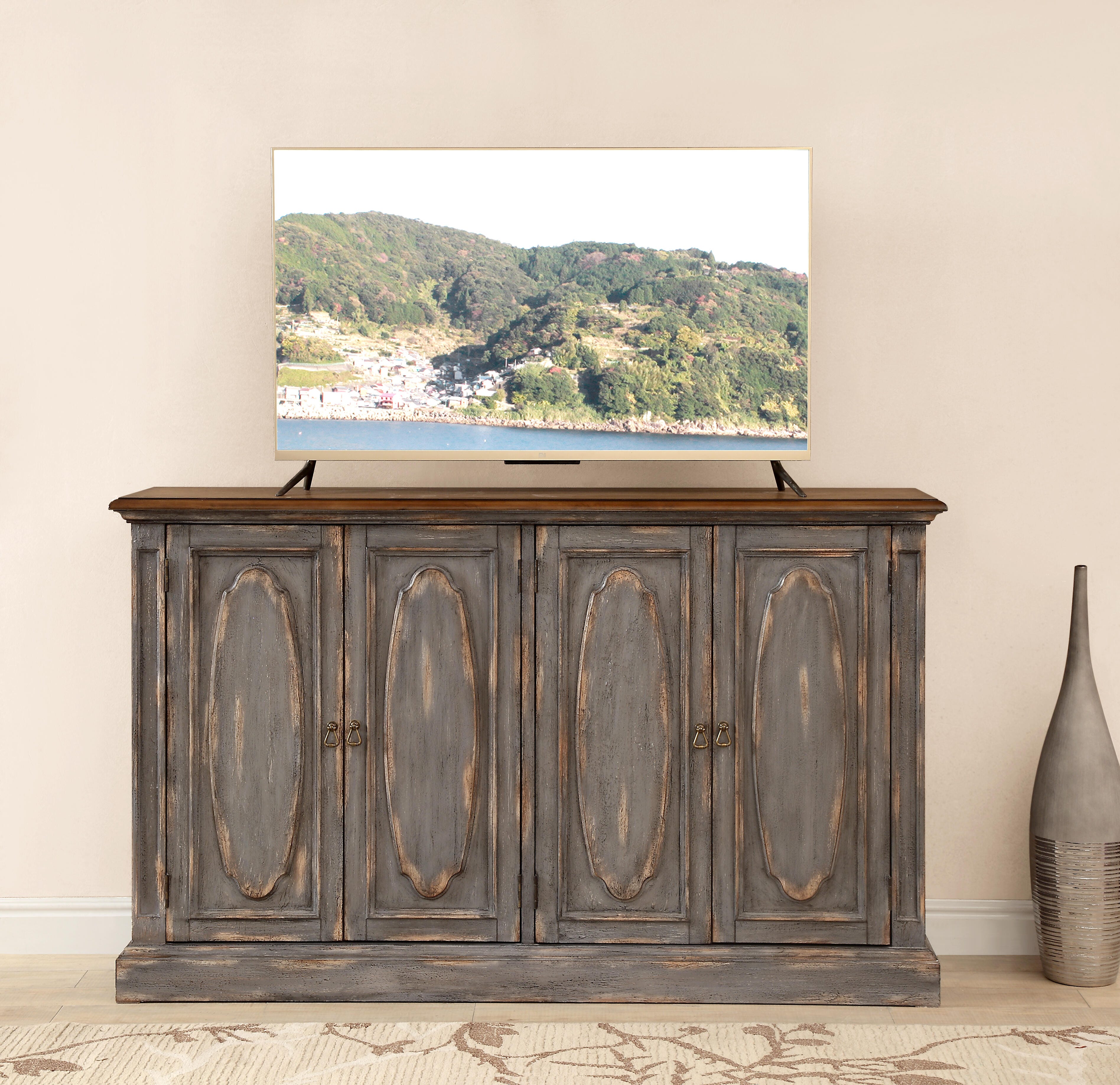 Linon Cassidy 65" Accent Cabinet, , large