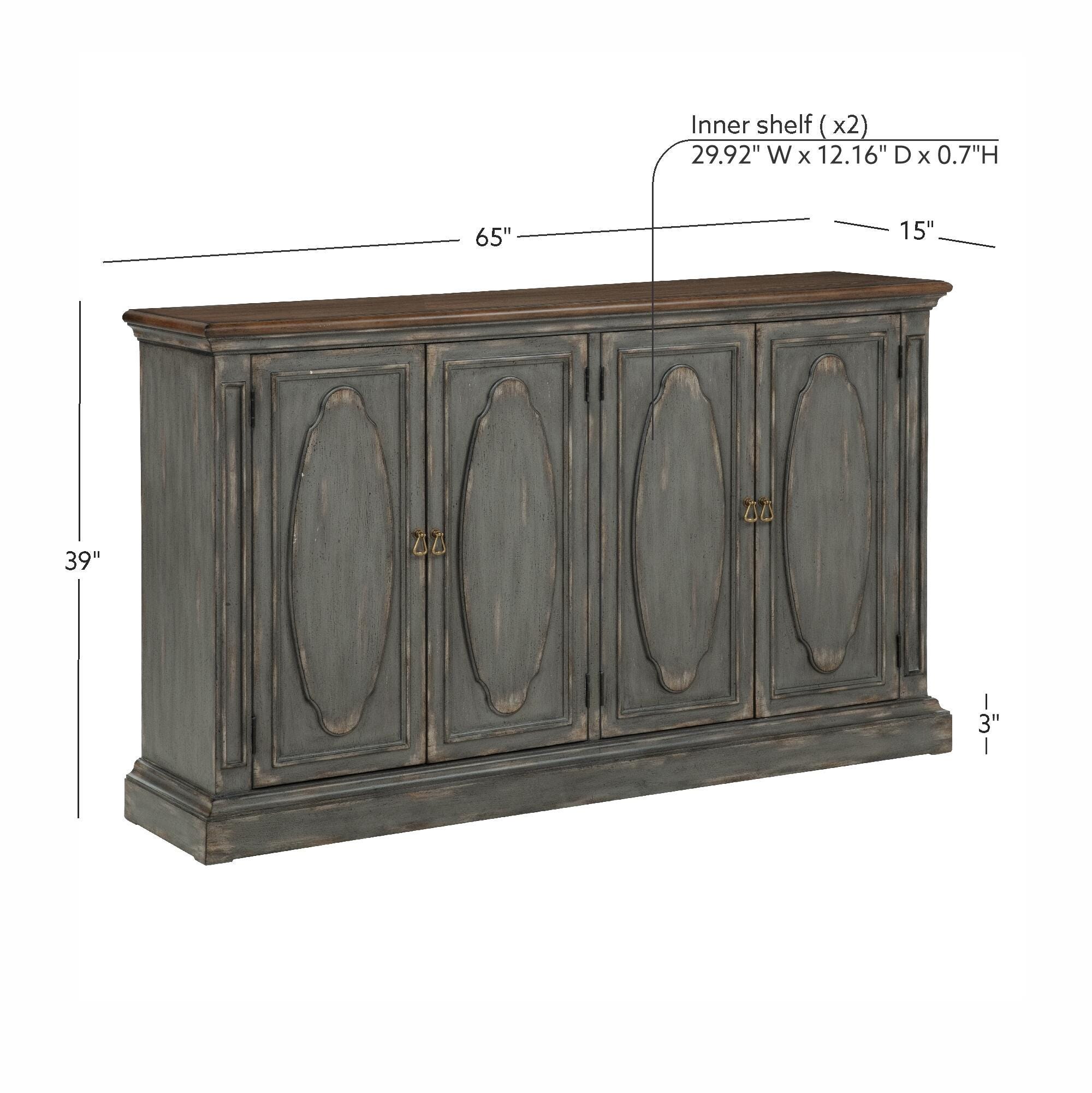Linon Cassidy 65" Accent Cabinet, , large
