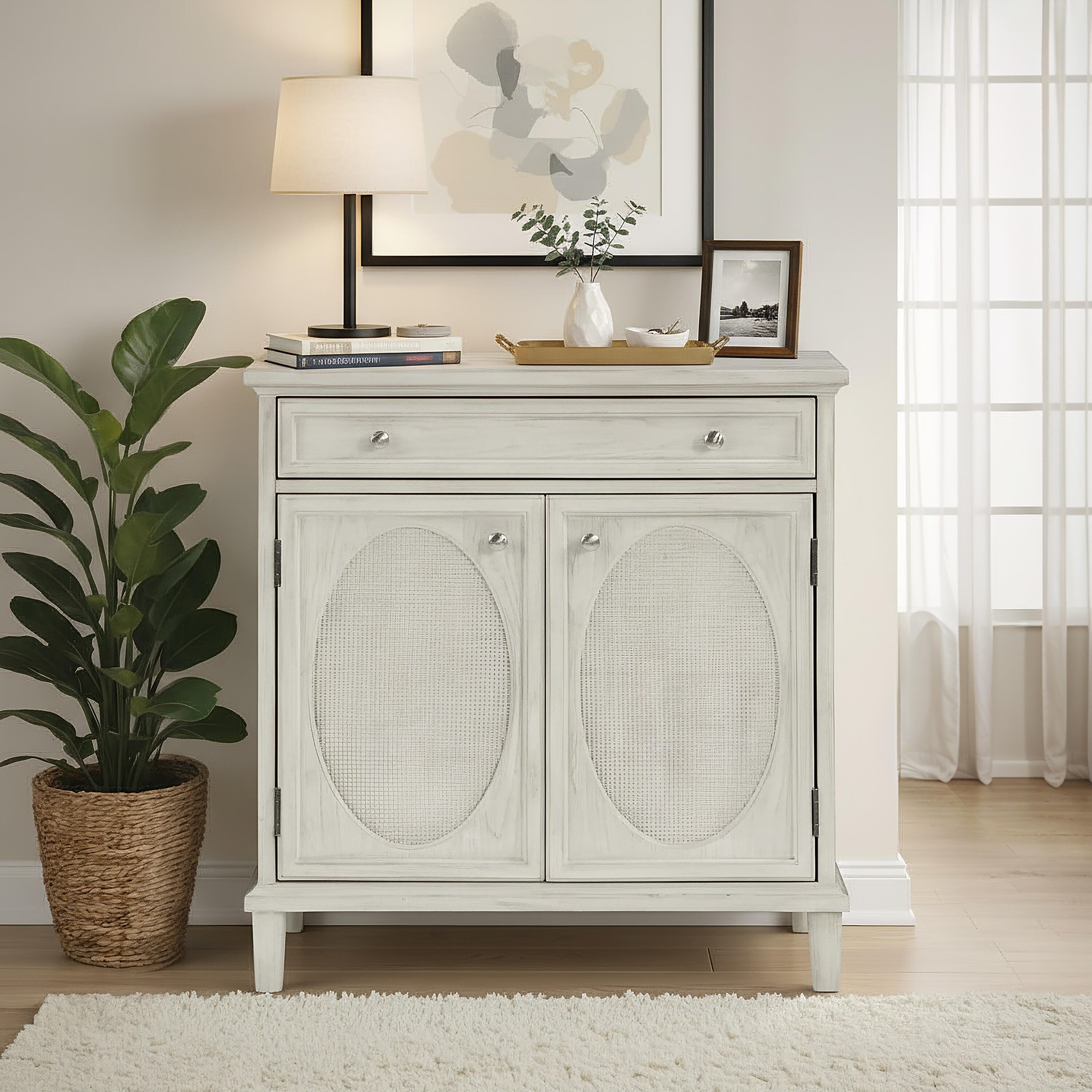 Linon Rollins 34" Accent Cabinet, , rollover