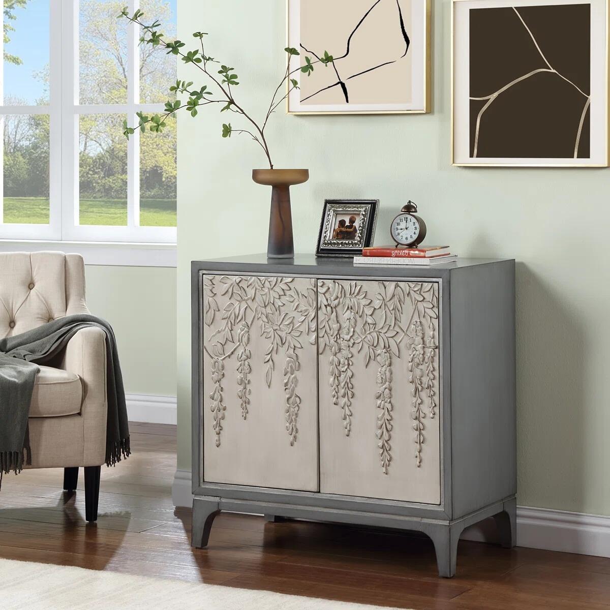 Linon Cragen 34" Accent Cabinet, , large