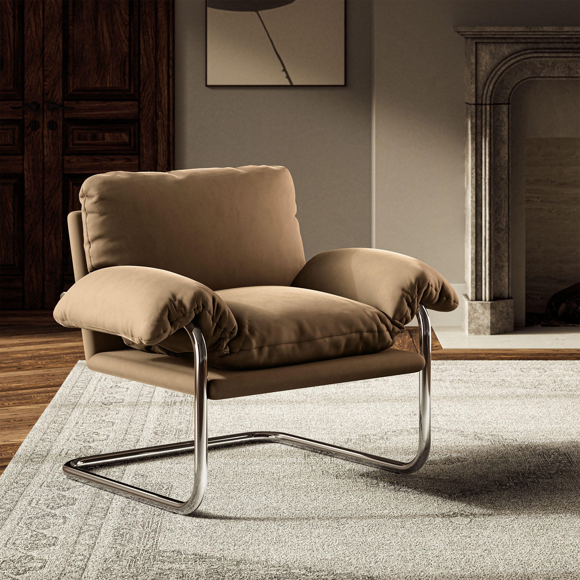 Modway Ansel Accent Chair, Taupe, rollover