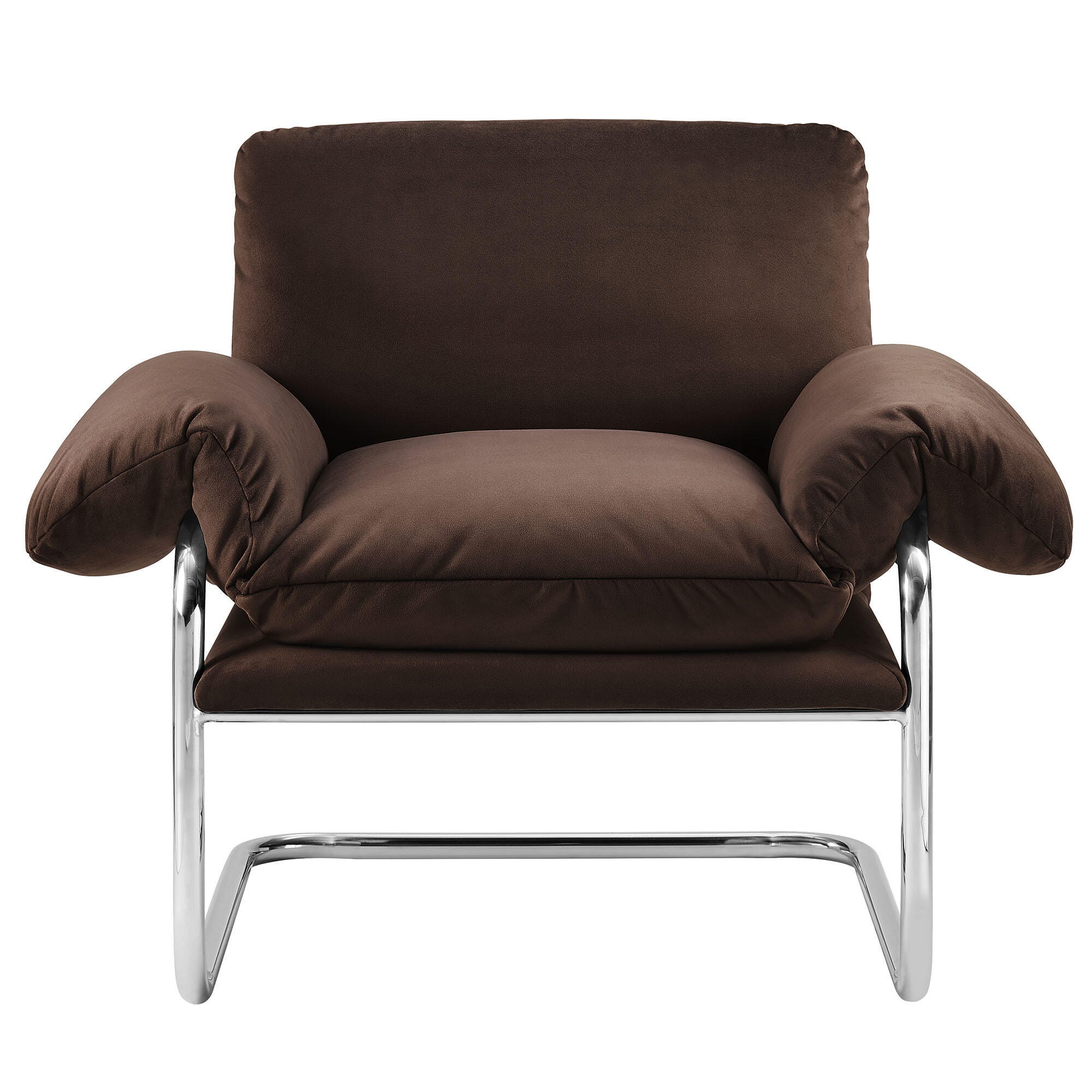 Modway Ansel Accent Chair, Chocolate Brown, large