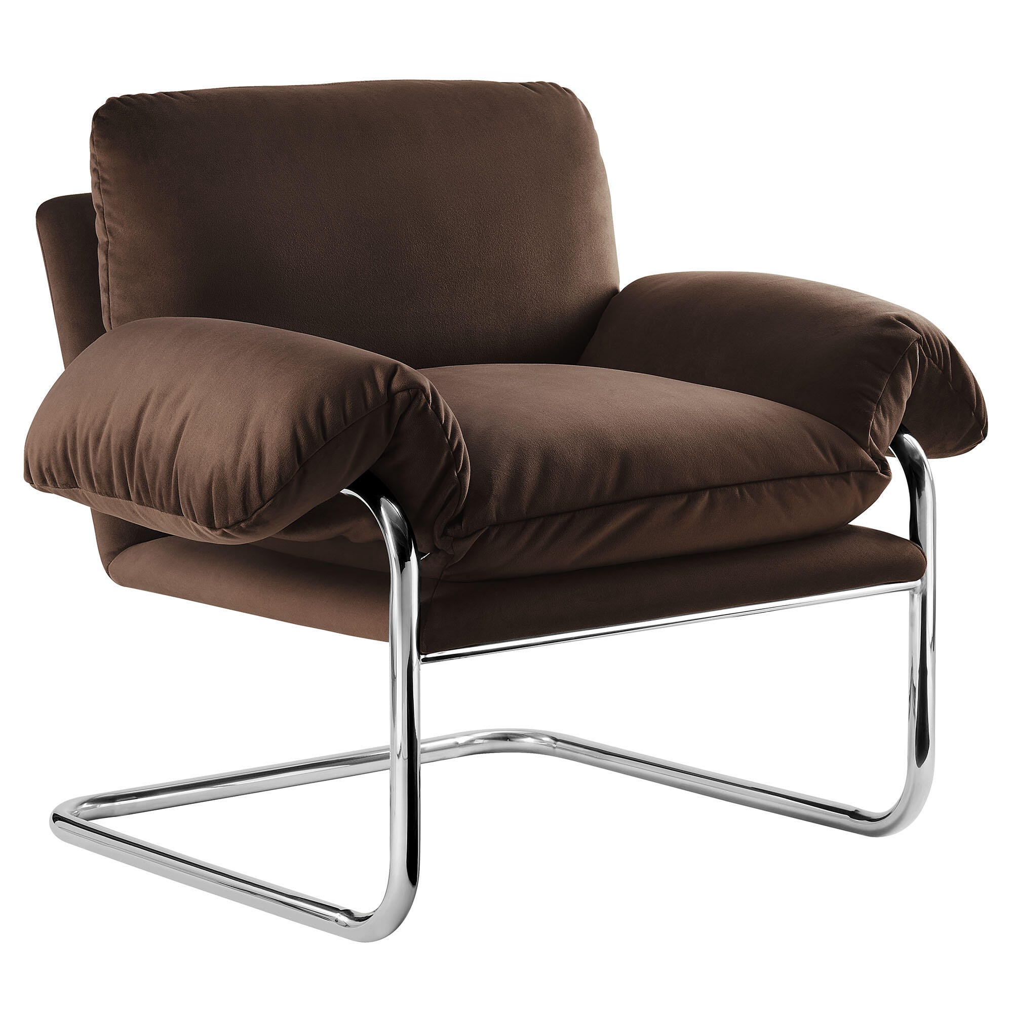 Modway Ansel Accent Chair, Chocolate Brown, large