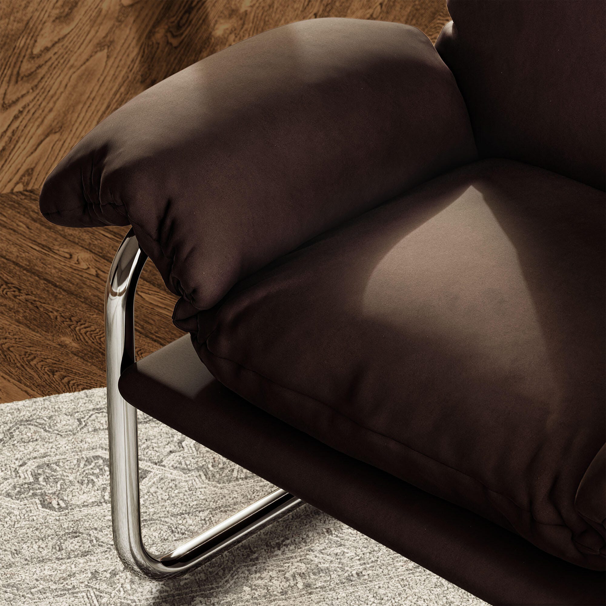 Modway Ansel Accent Chair, Chocolate Brown, large