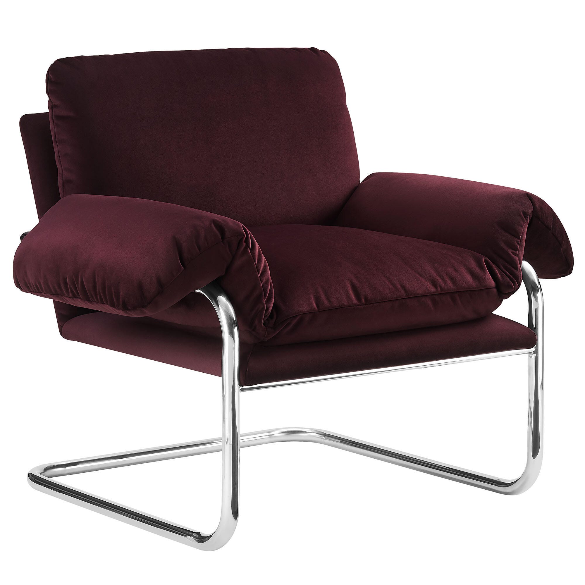 Modway Ansel Accent Chair, Mulberry, large
