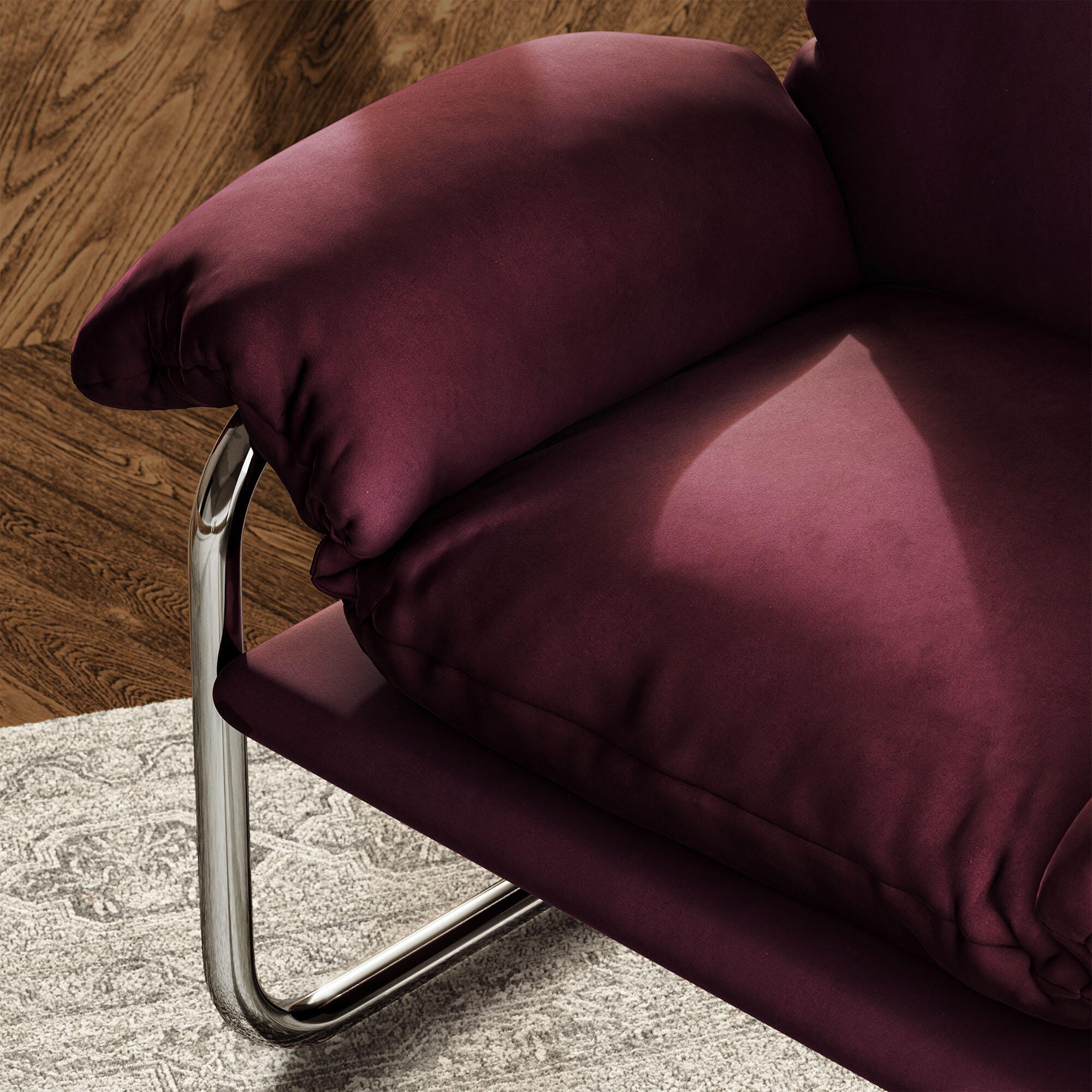 Modway Ansel Accent Chair, Mulberry, large