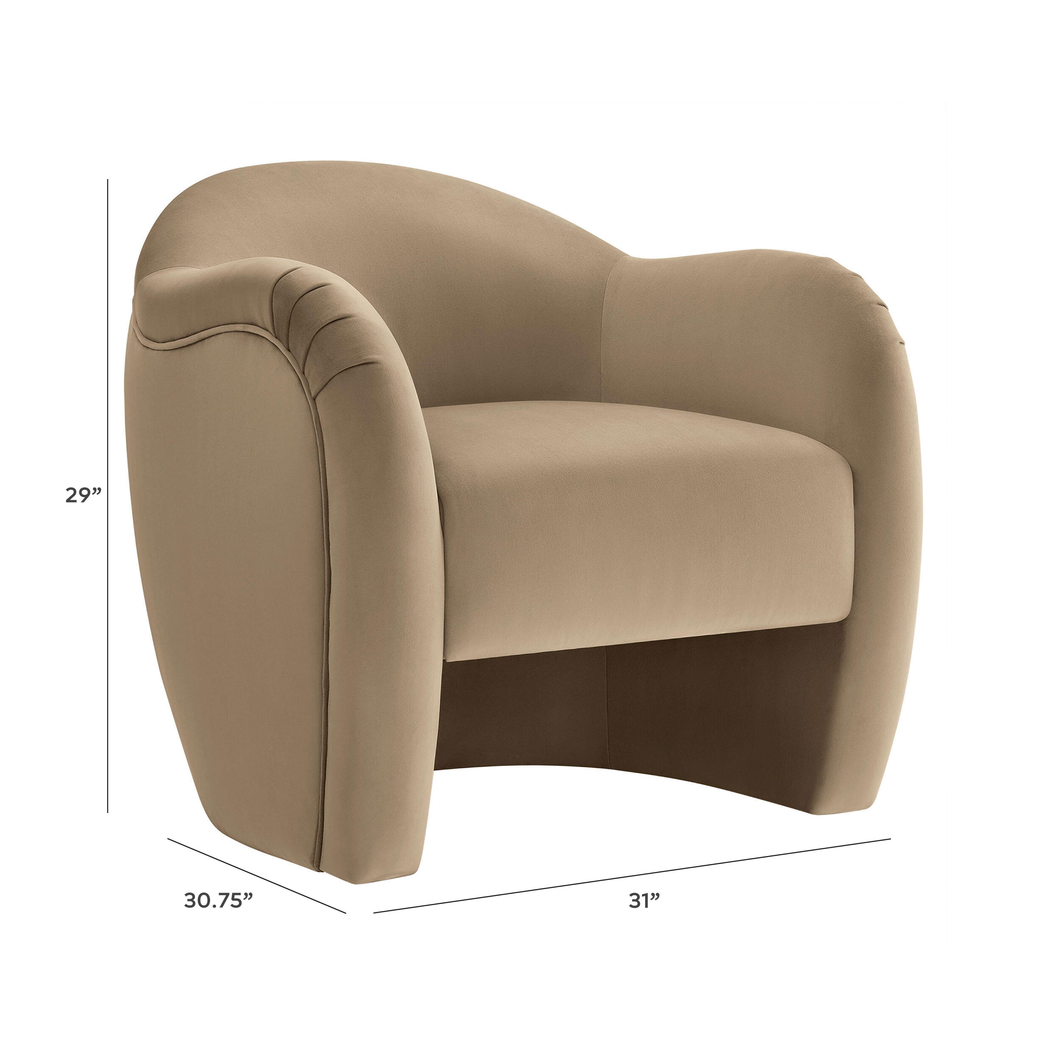 Modway Compose Accent Chair, Taupe, large