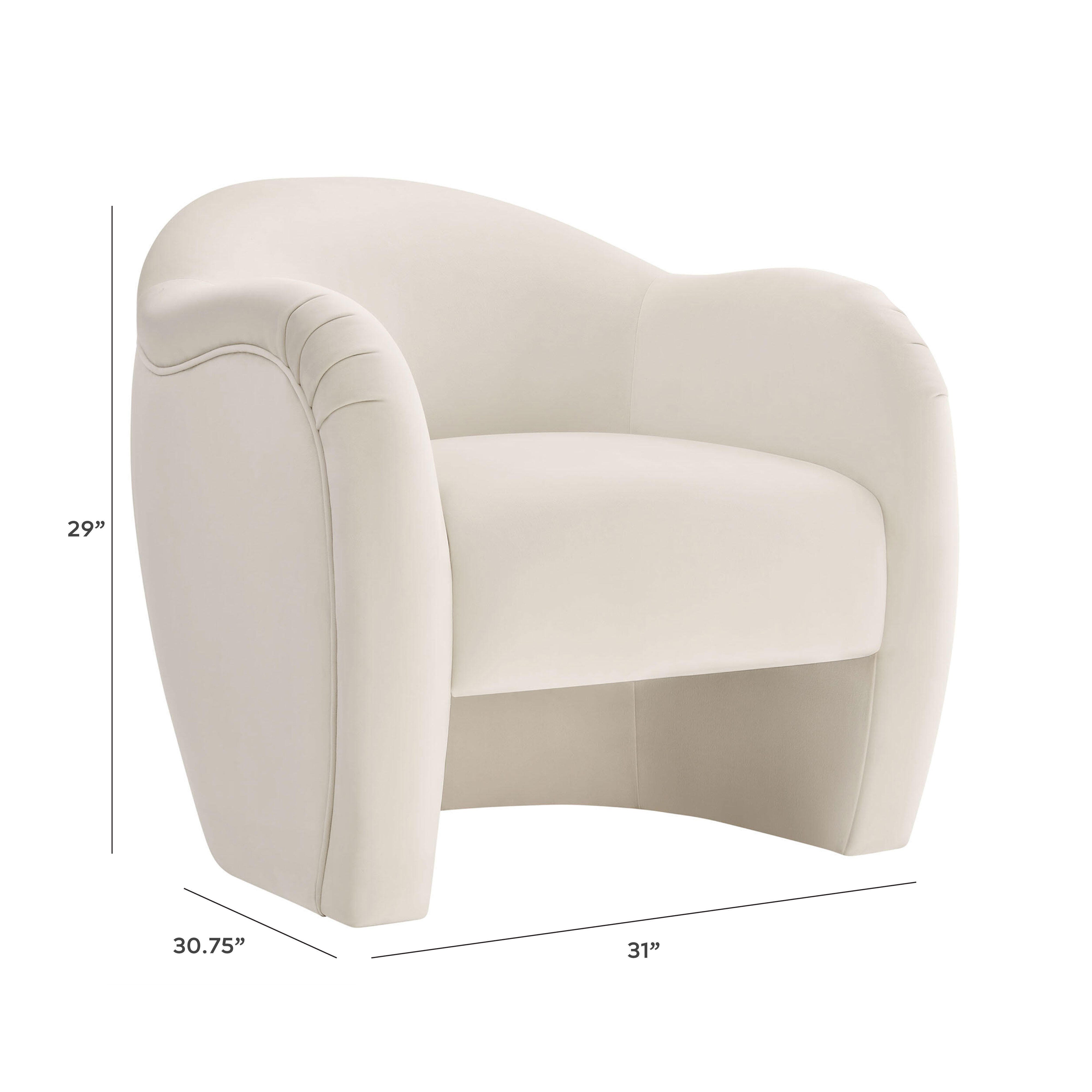 Modway Compose Accent Chair, Alabaster, large