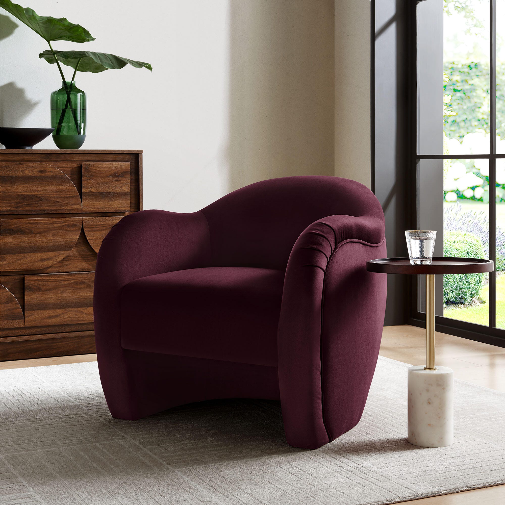 Modway Compose Accent Chair, Mulberry, rollover