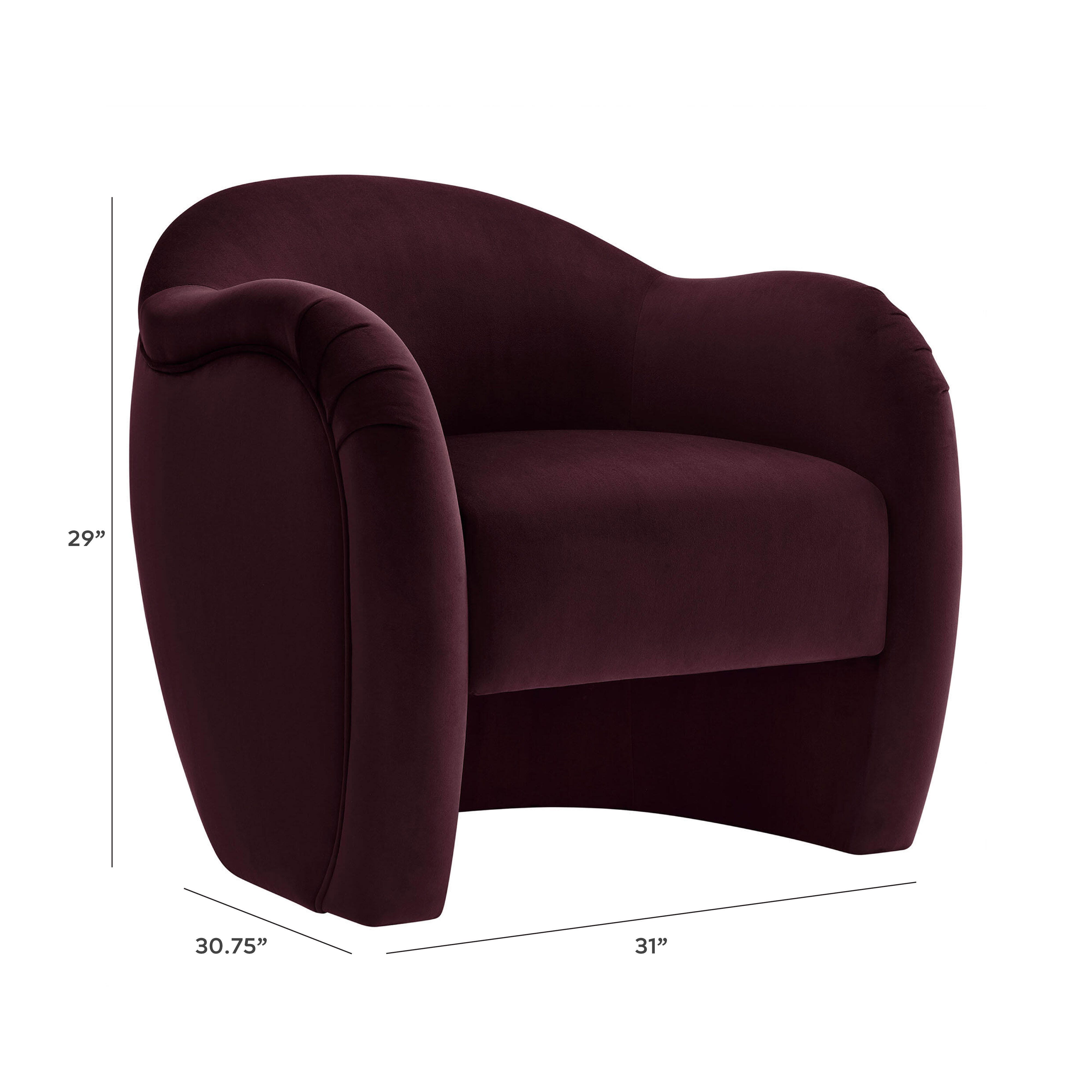 Modway Compose Accent Chair, Mulberry, large