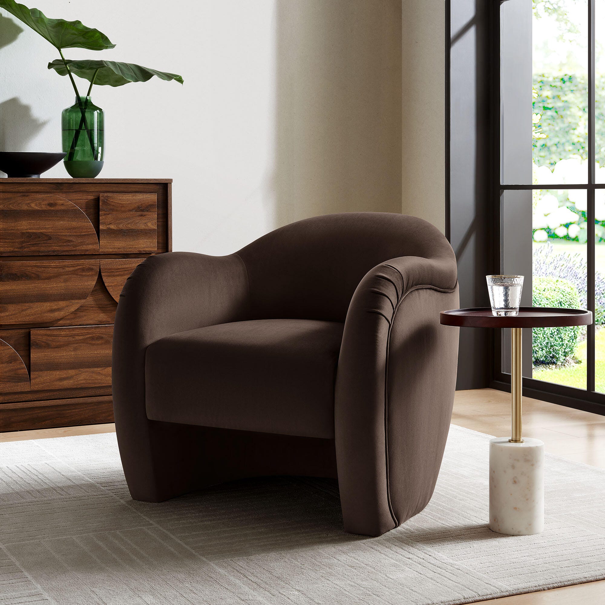 Modway Compose Accent Chair, Chocolate Brown, large