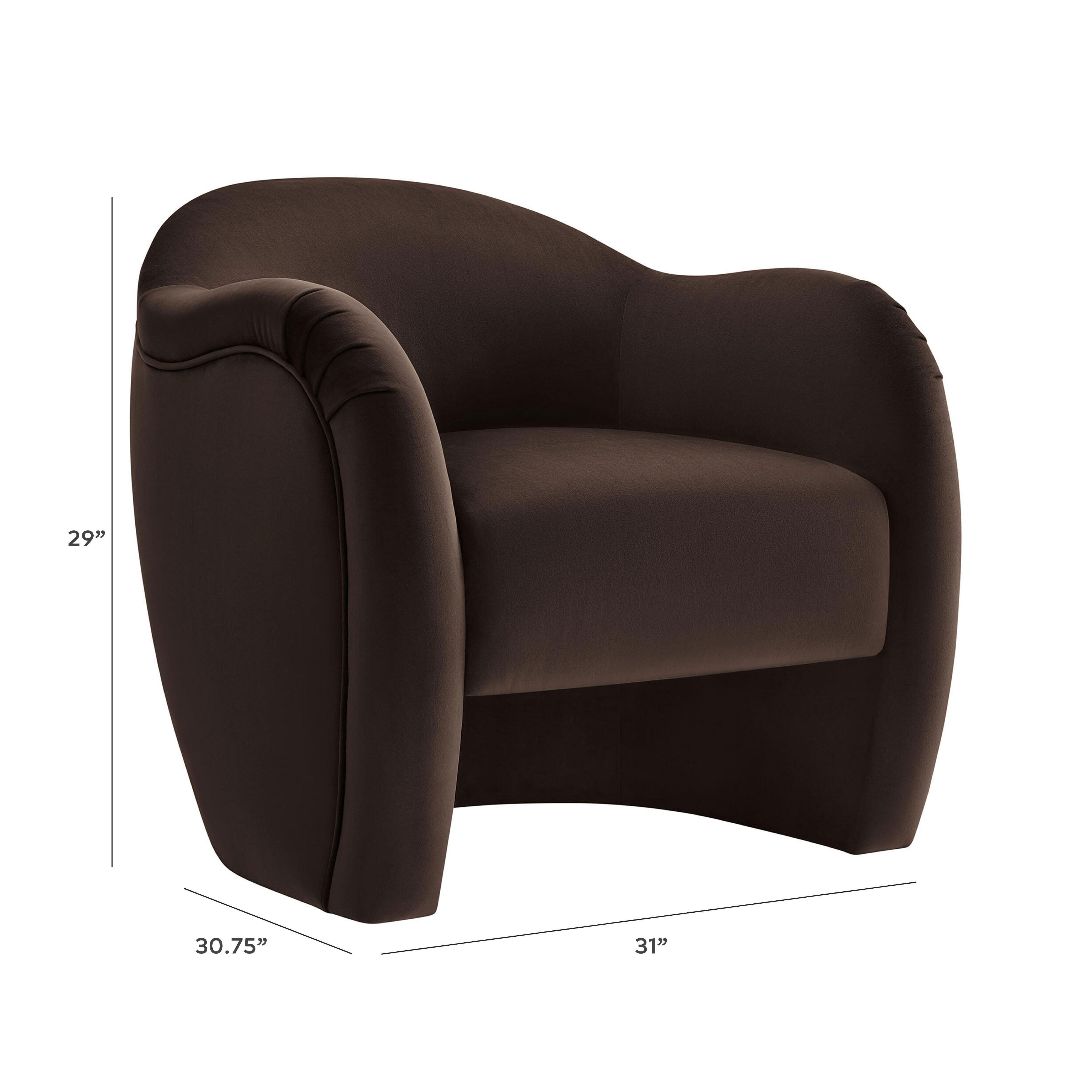 Modway Compose Accent Chair, Chocolate Brown, large