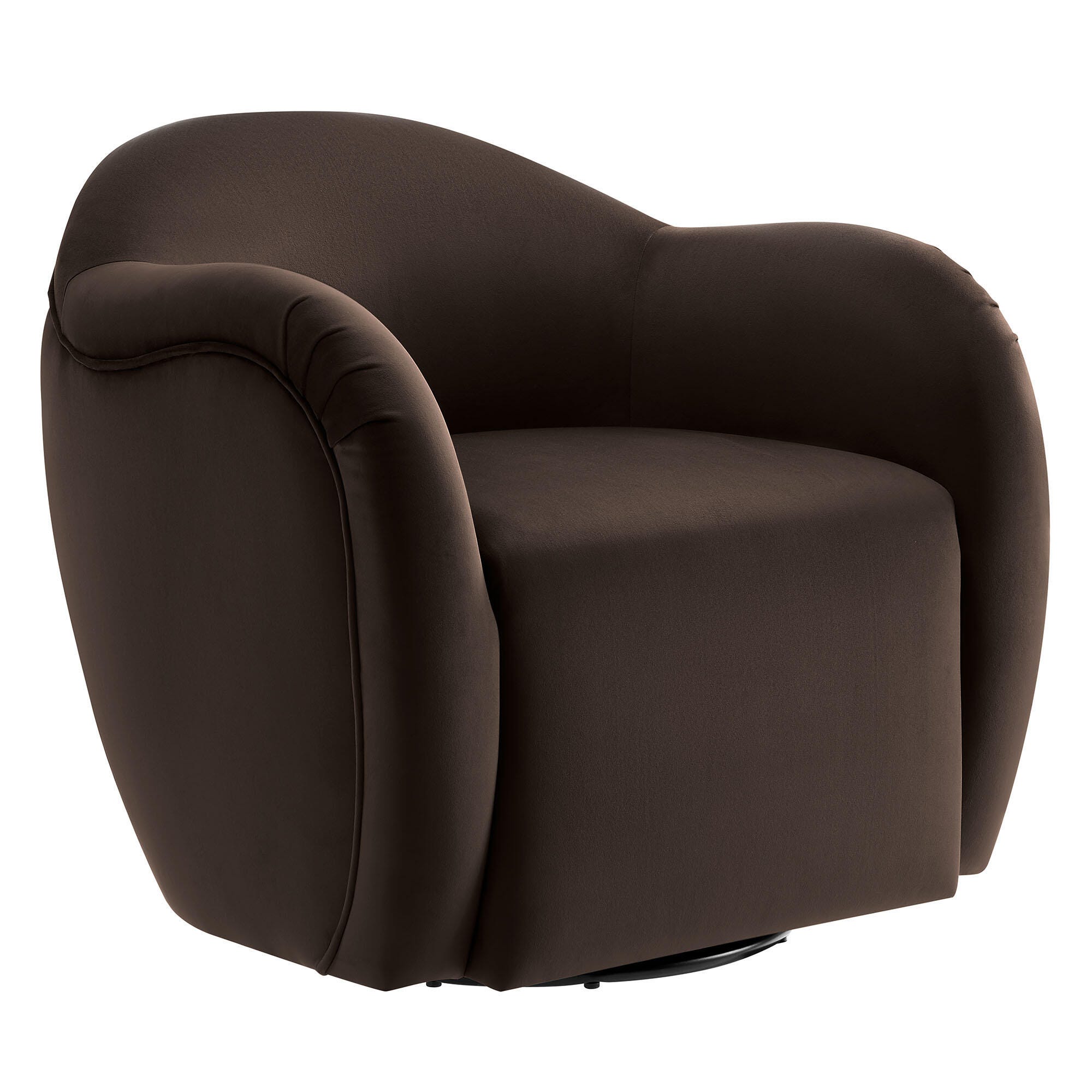 Modway Compose Swivel Accent Chair, Chocolate Brown, large