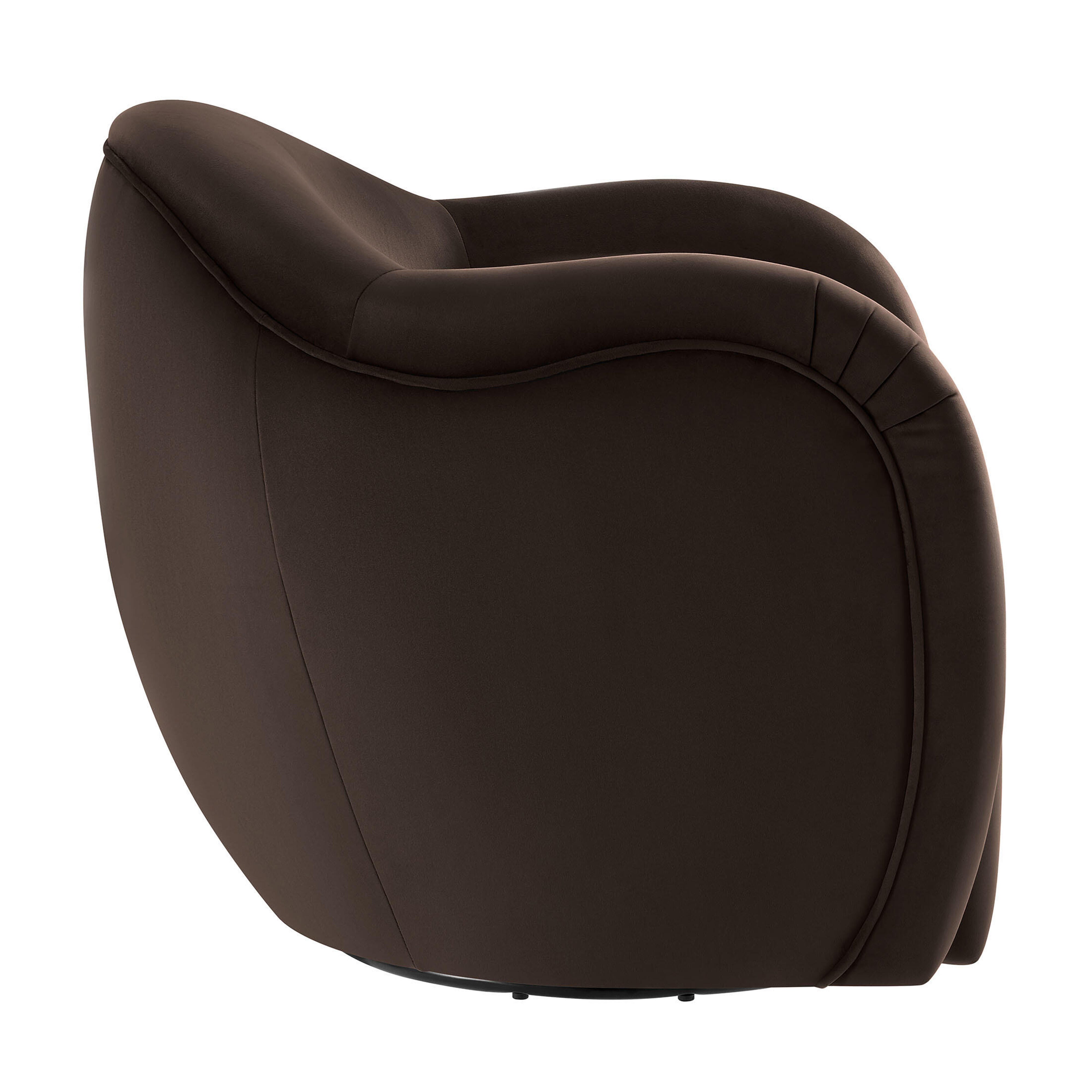 Modway Compose Swivel Accent Chair, Chocolate Brown, large