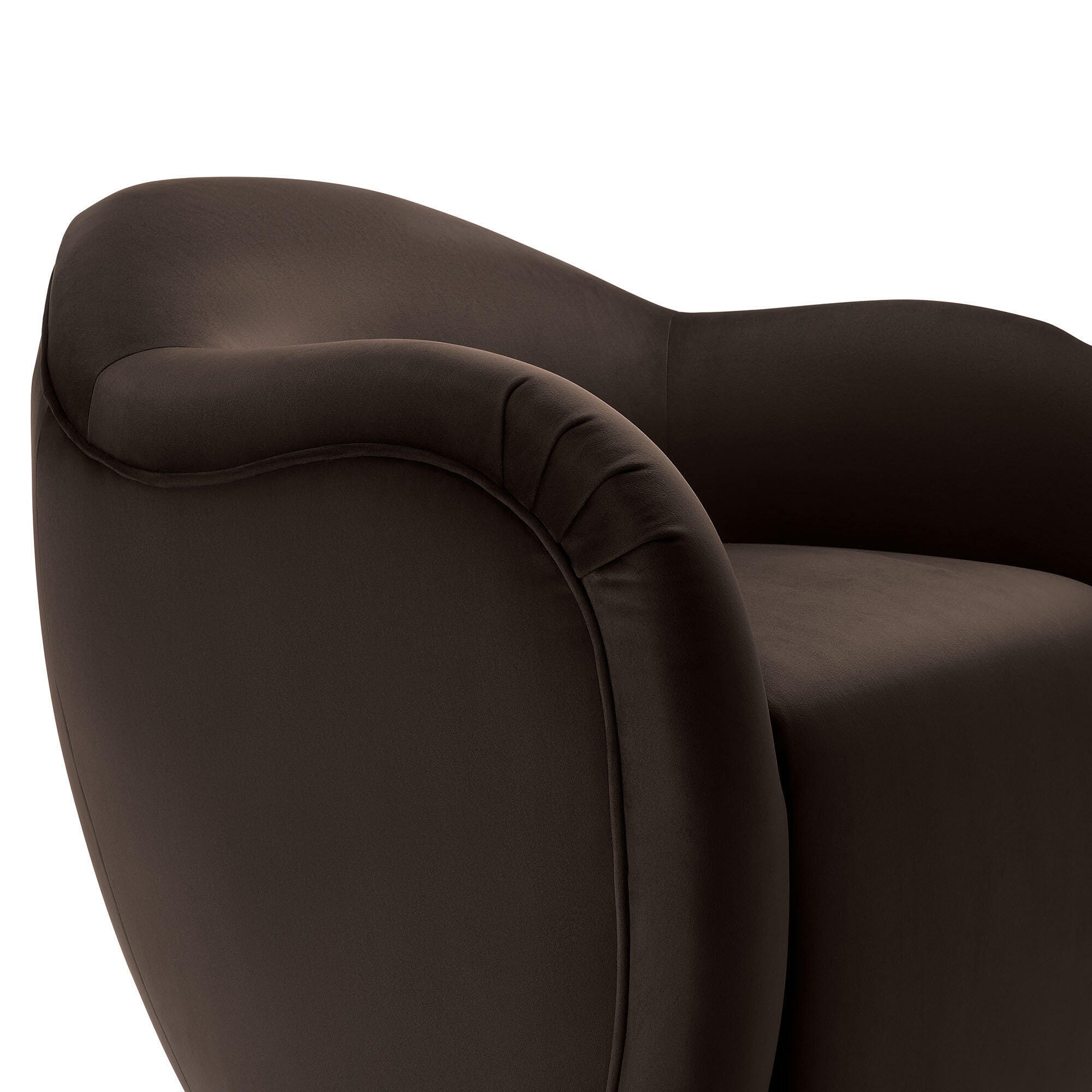 Modway Compose Swivel Accent Chair, Chocolate Brown, large