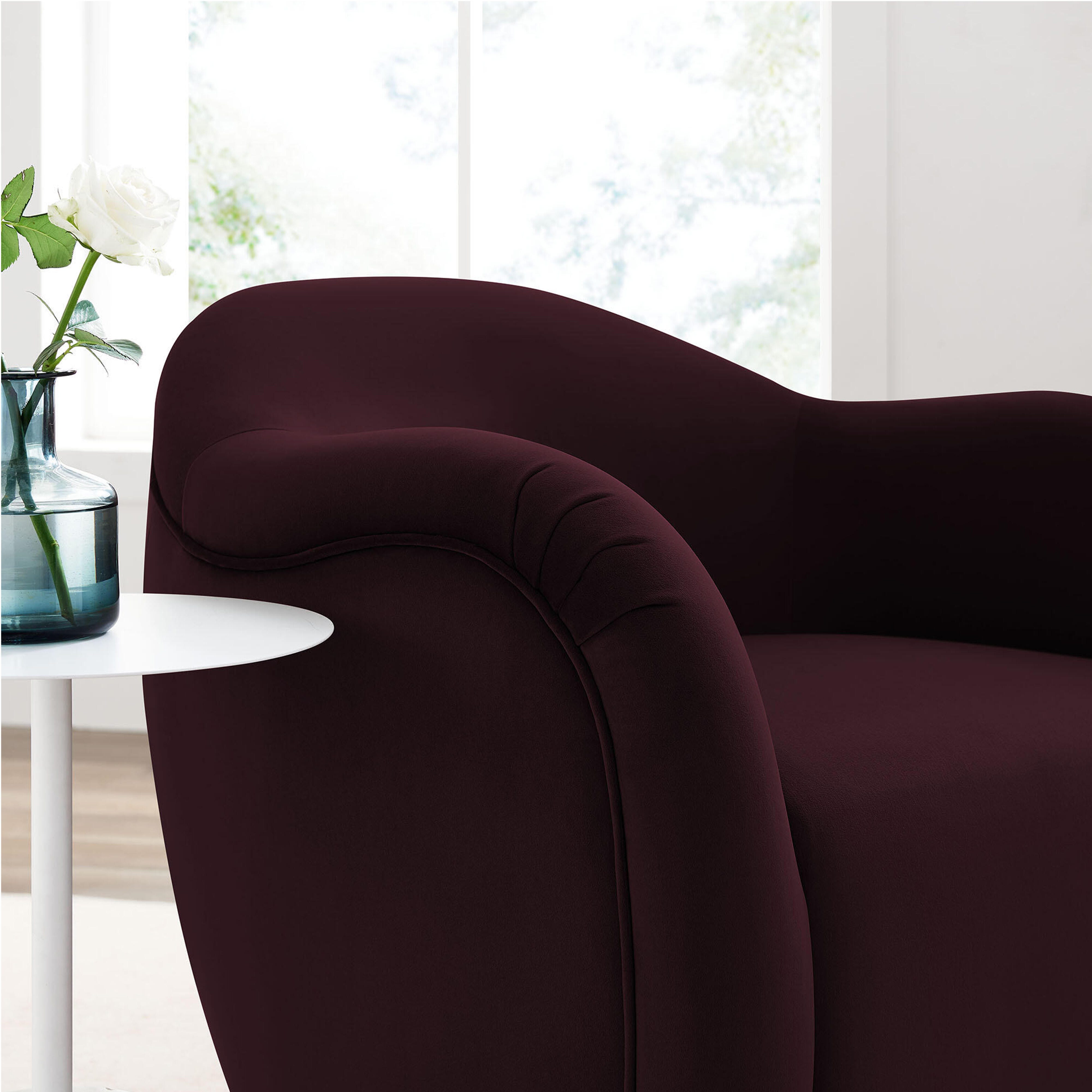Modway Compose Swivel Accent Chair, Mulberry, large