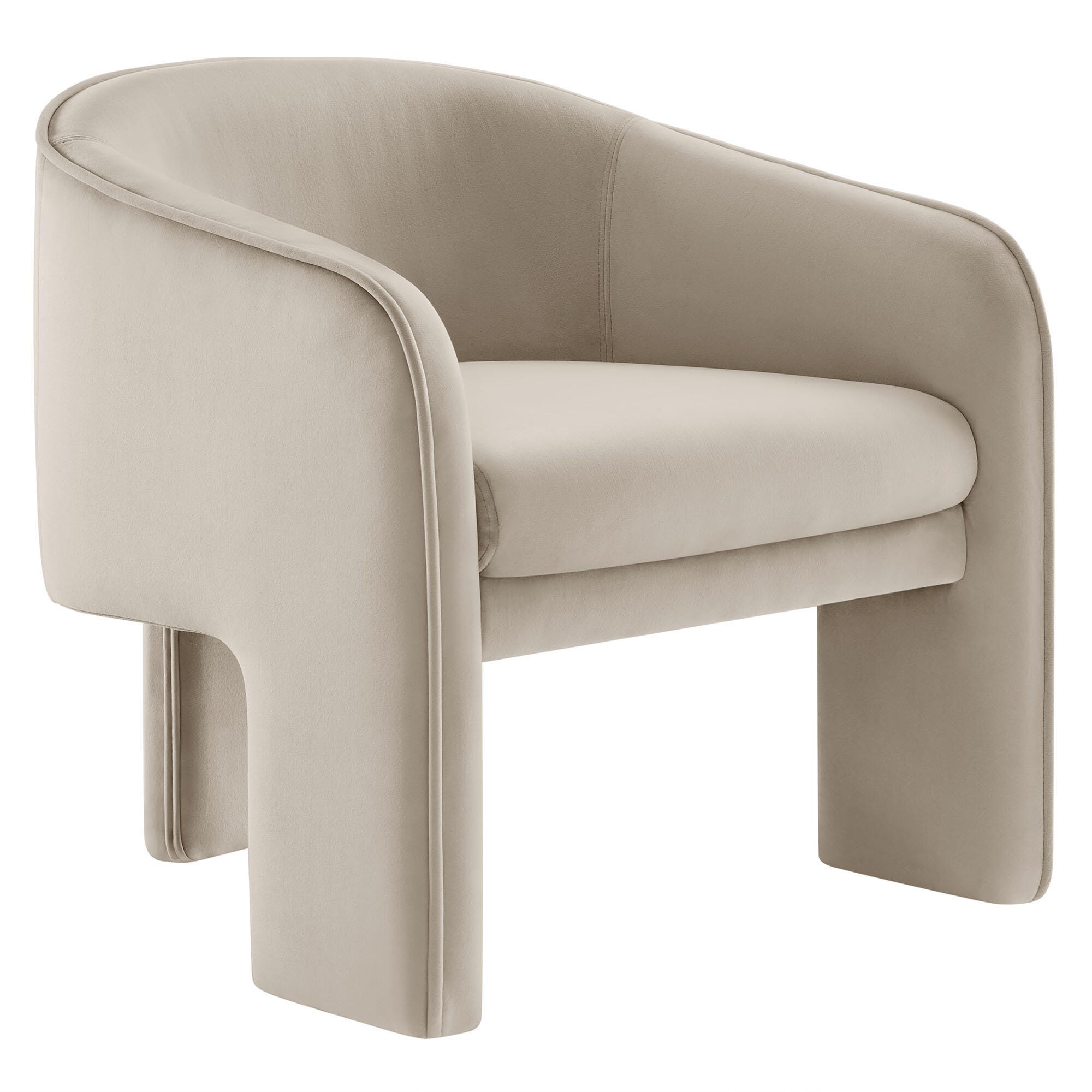 Modway Greer Accent Armchair, Almond, large
