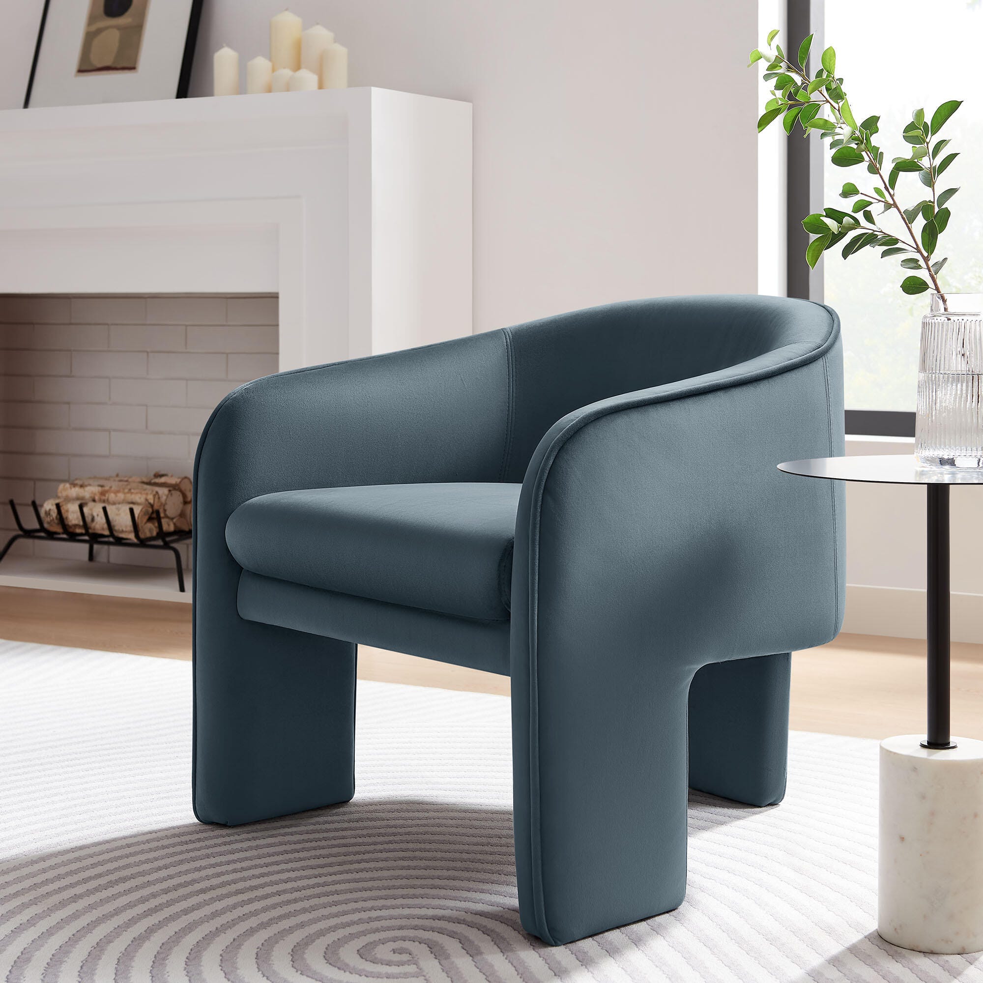 Modway Greer Accent Armchair, Cadet Blue, rollover