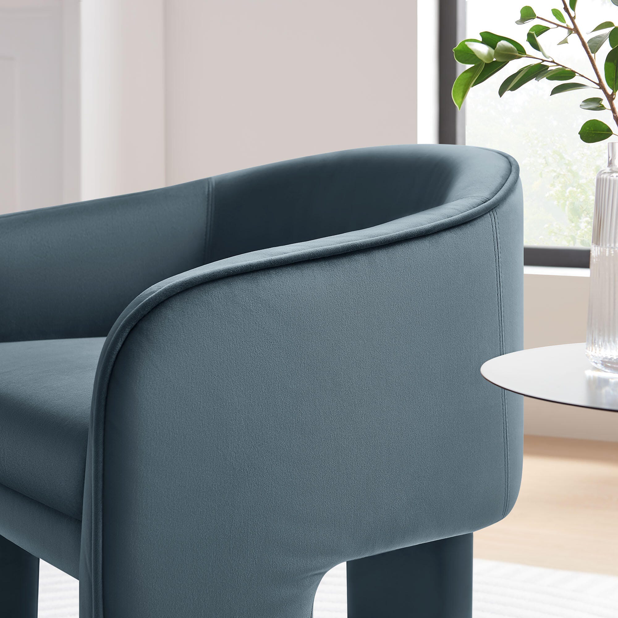 Modway Greer Accent Armchair, Cadet Blue, large