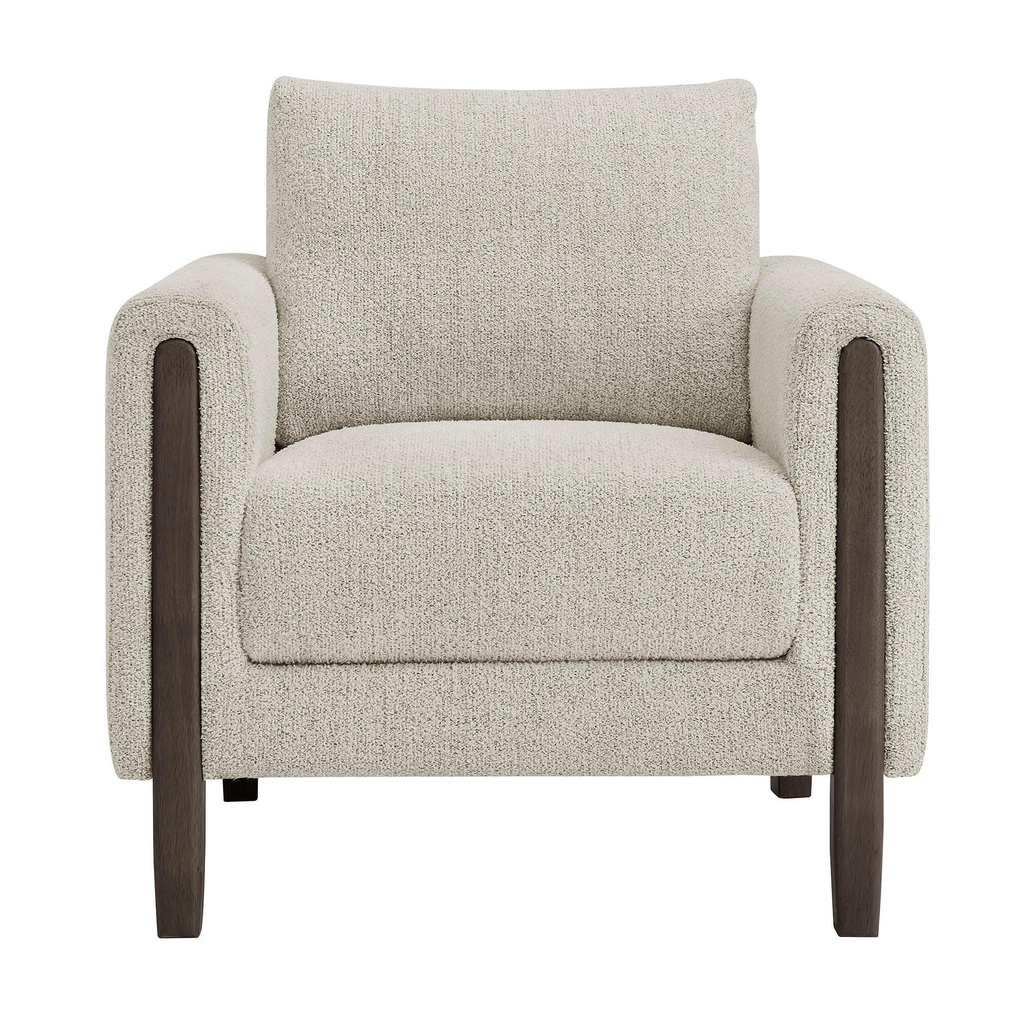 Modway Hawken Accent Armchair, Parchment/Espresso, large