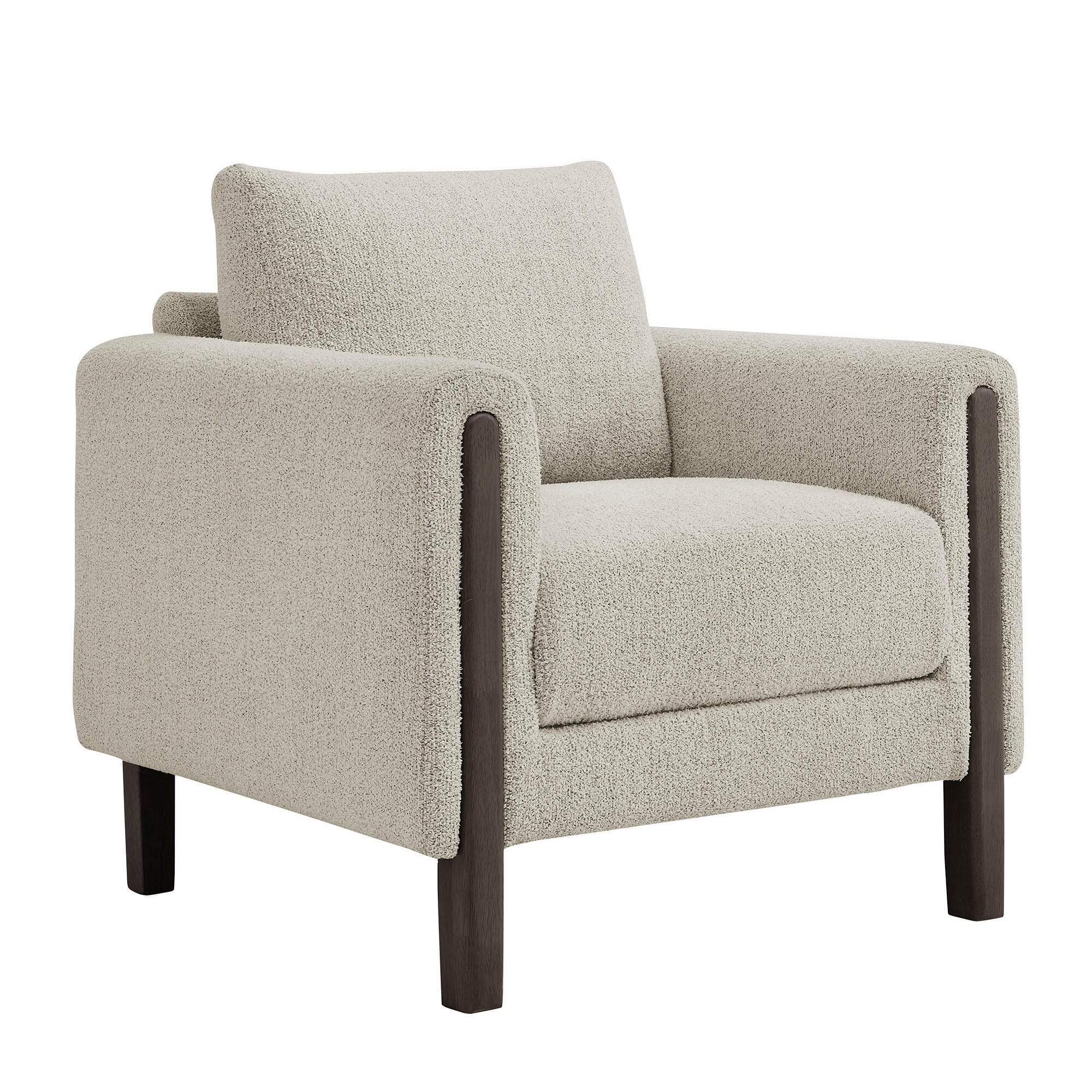 Modway Hawken Accent Armchair, Parchment/Espresso, large