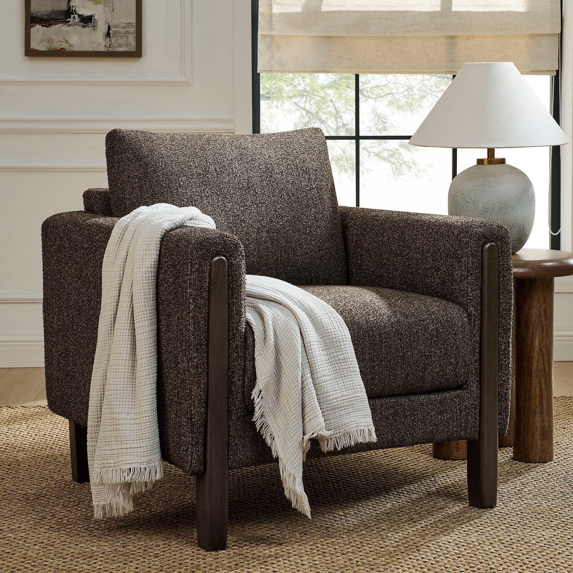 Modway Hawken Accent Armchair, Antique Espresso, large